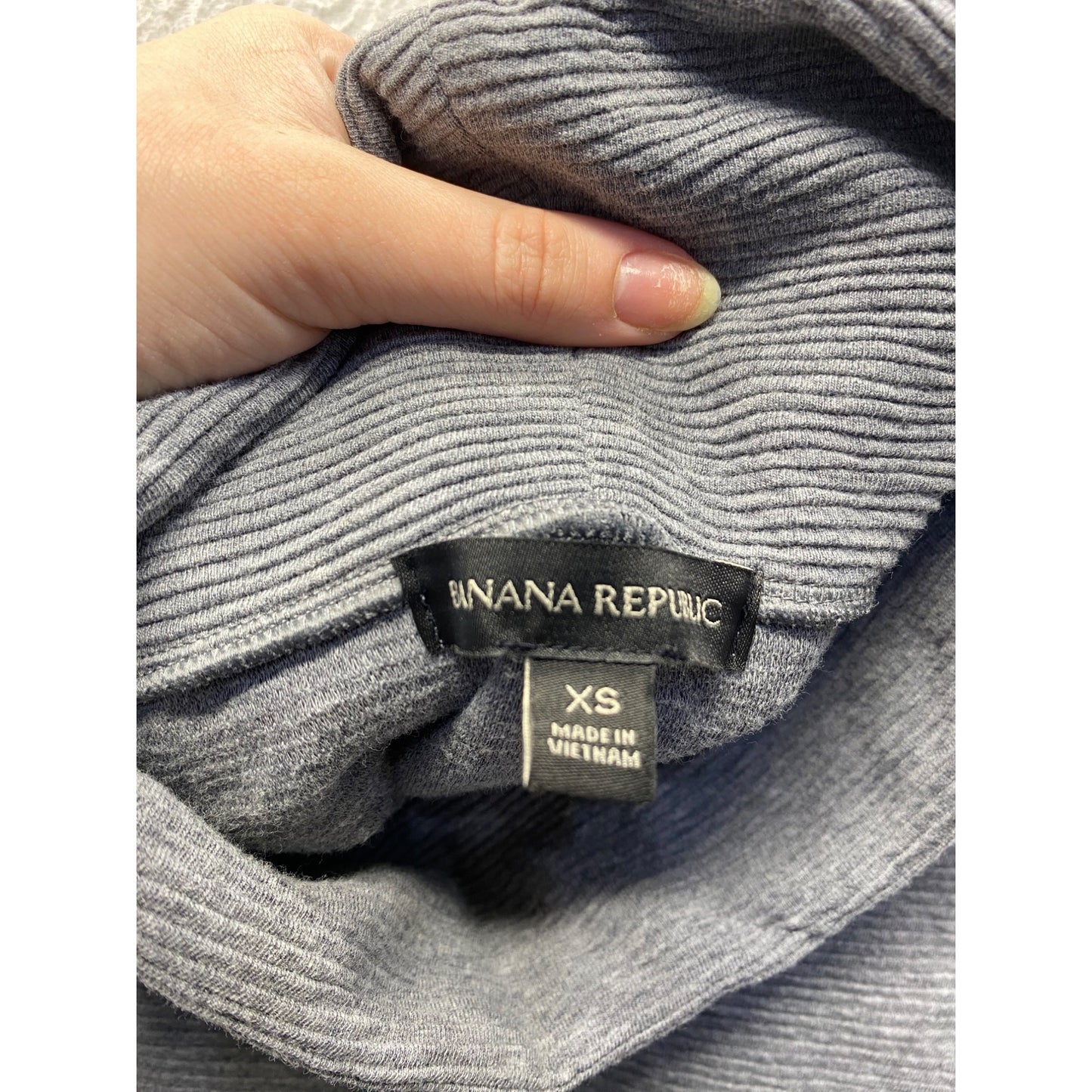 Banana Republic XS Sleeveless Gray Turtleneck Dress #7047