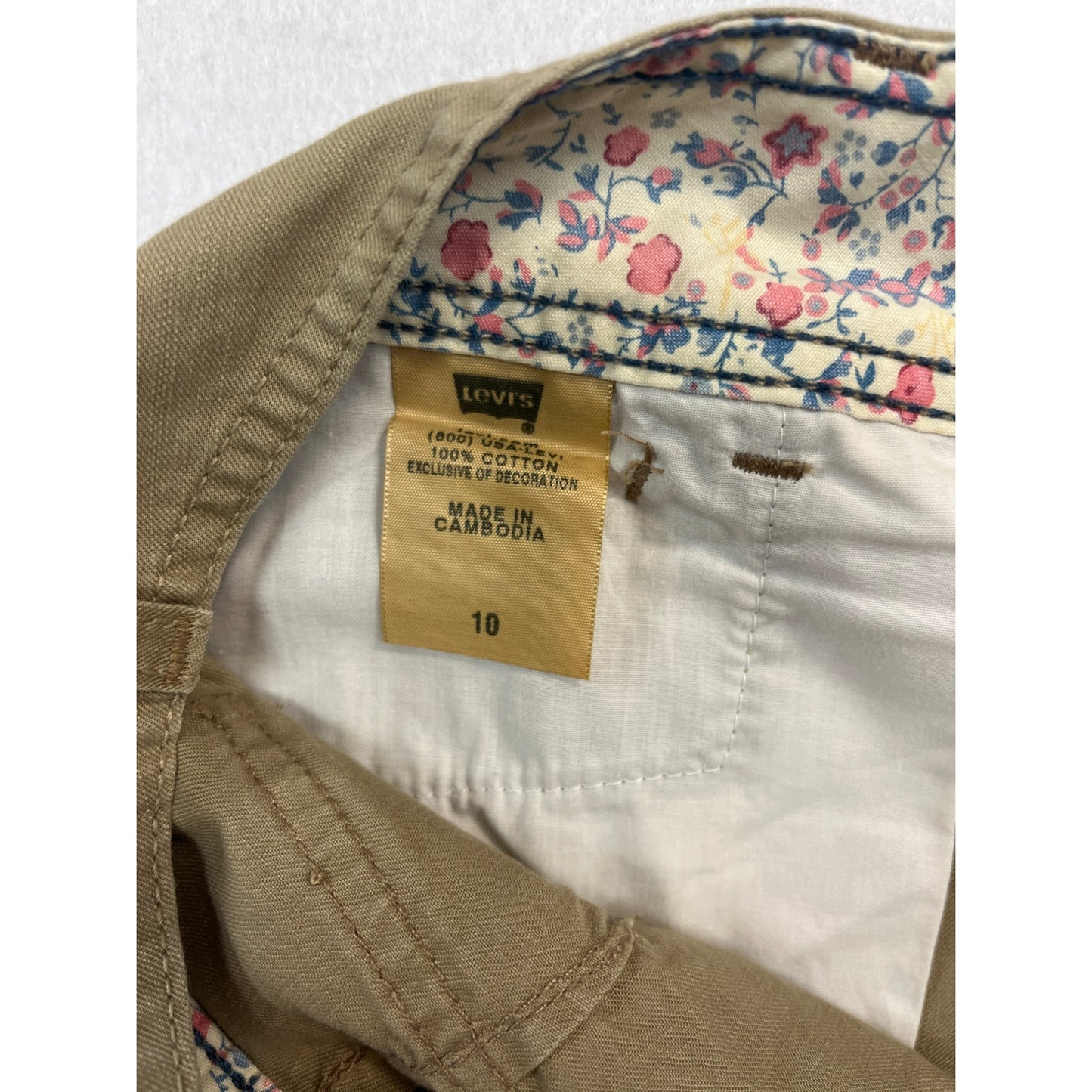 Women’s Tan Cargo Style Capris
