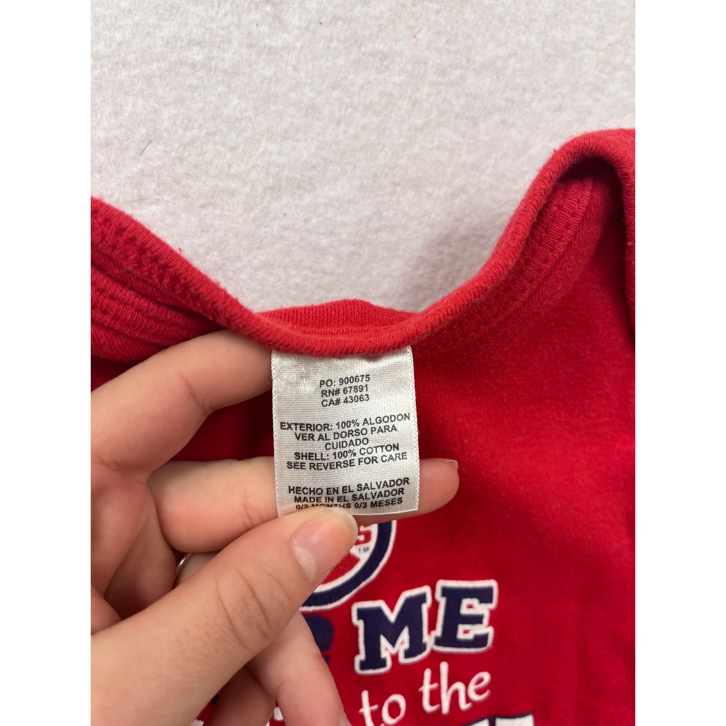 Chicago Cubs Red Baby bodysuit 0/3M “Take Me Out To The Ballgame” #6458