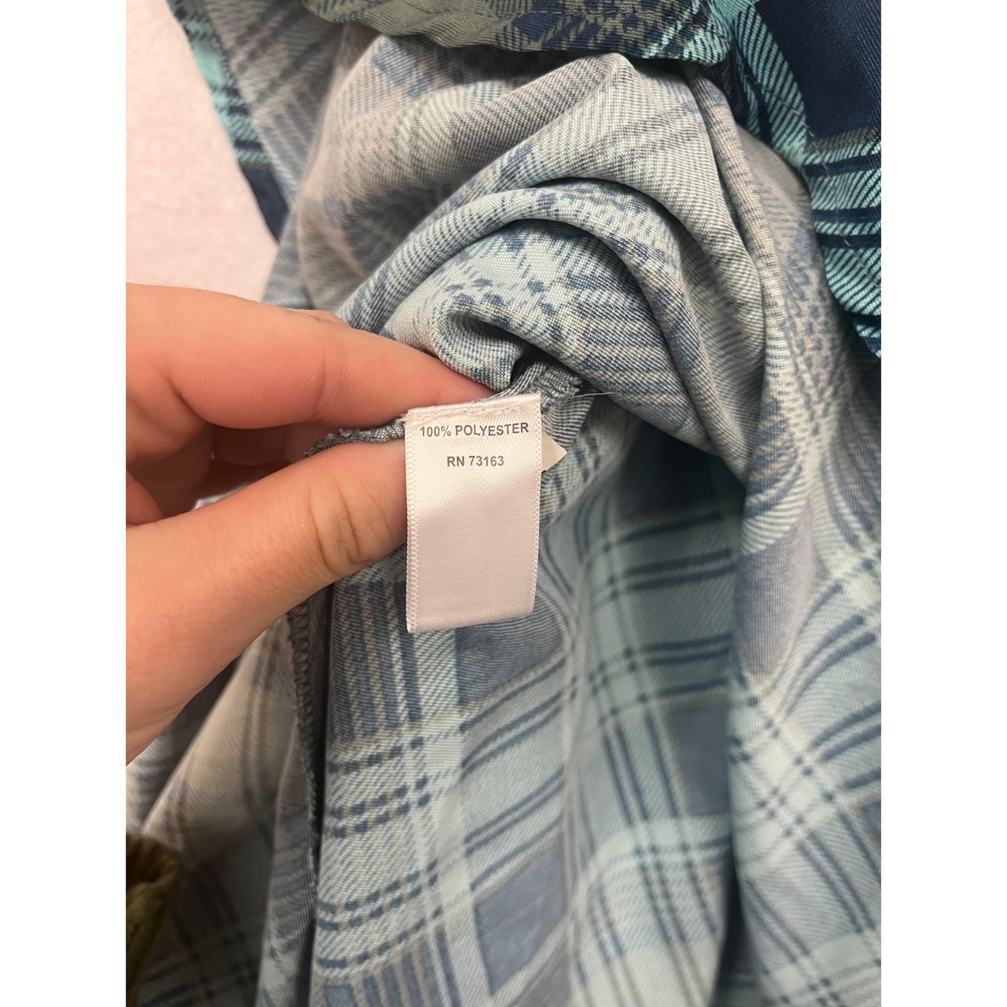 Flint & Moss Womens Plaid Blue/Green Polyester Midi Skirt #6304
