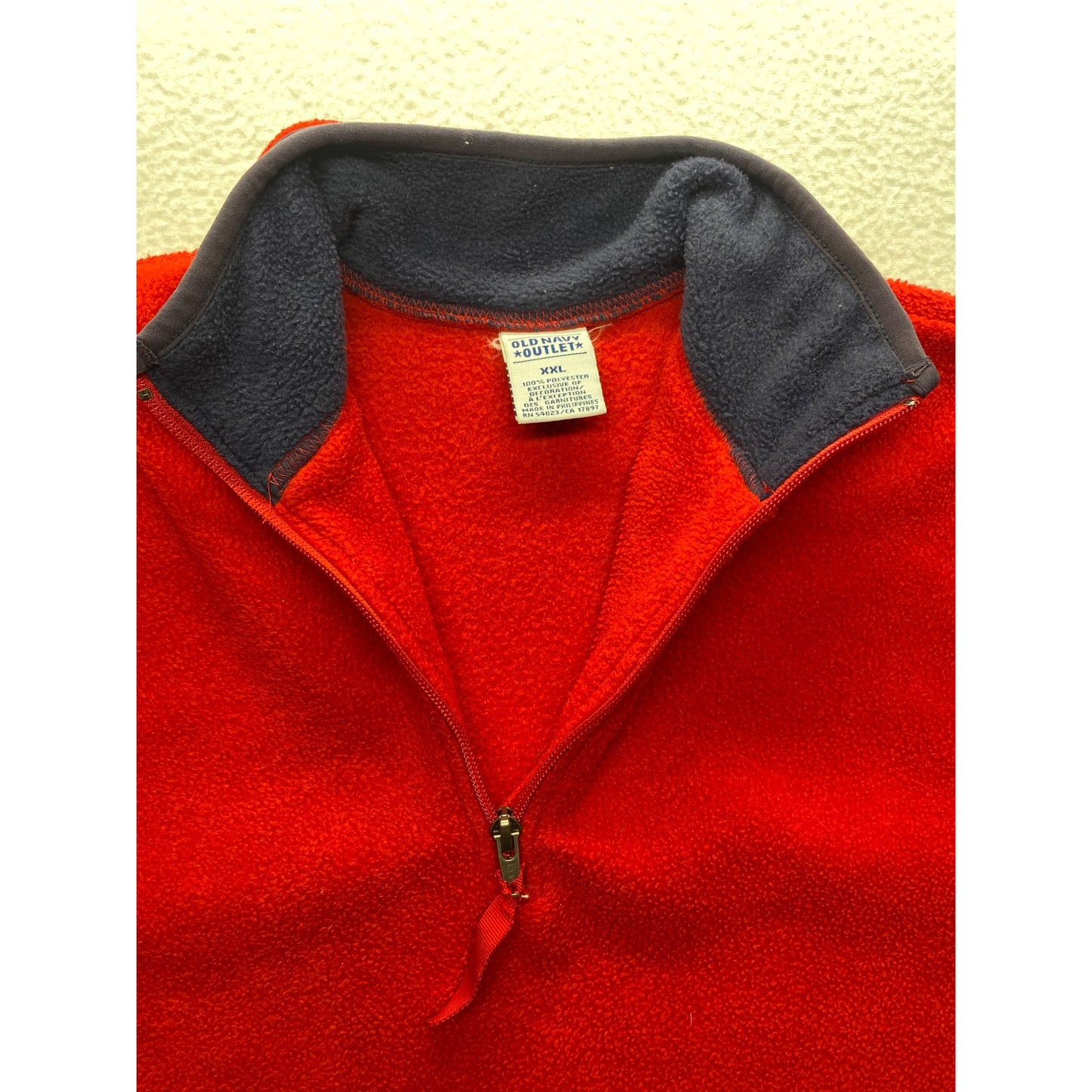Old Navy Outlet Red Fleece Pullover Quarter-Zip Jacket XXL #7102