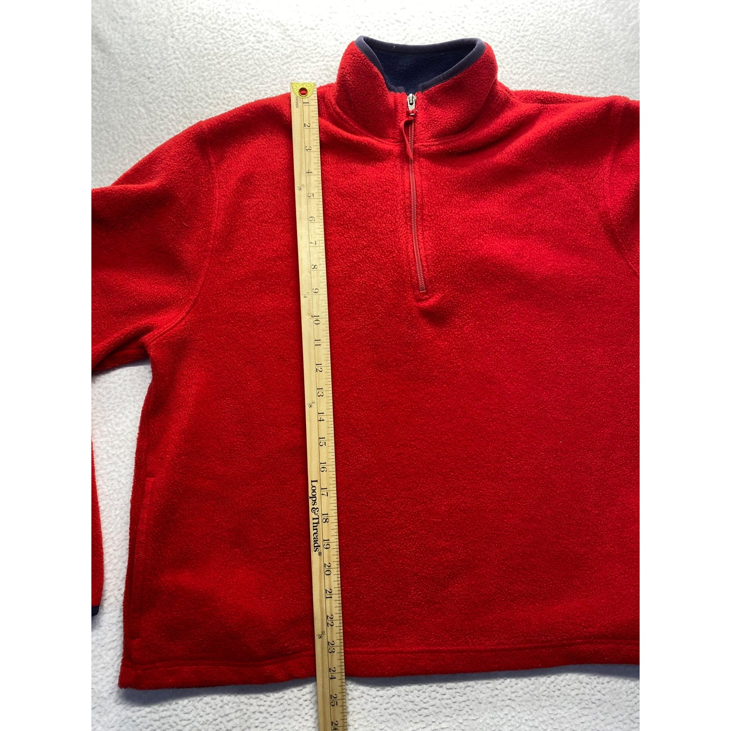 Old Navy Outlet Red Fleece Pullover Quarter-Zip Jacket XXL #7102