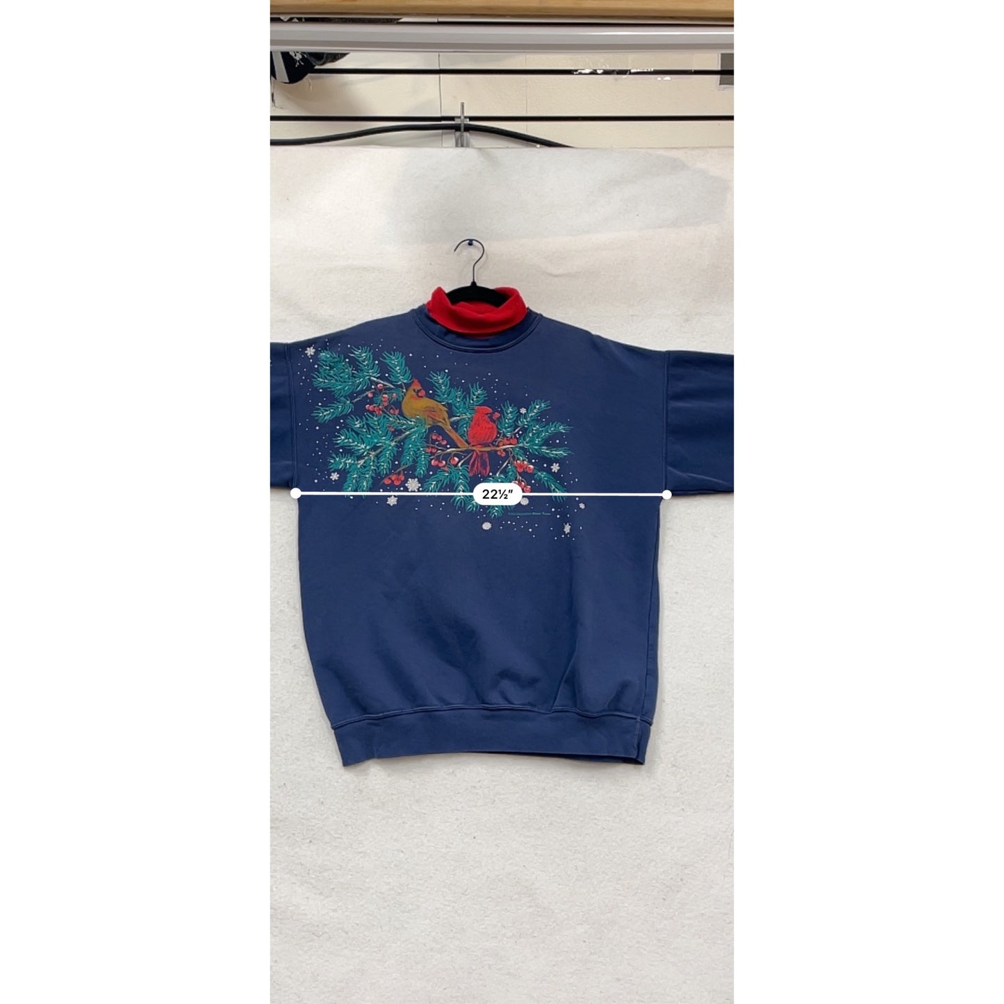 Vintage Art Unlimited L Sweatshirt With Cardinals & Pine Graphic #991A