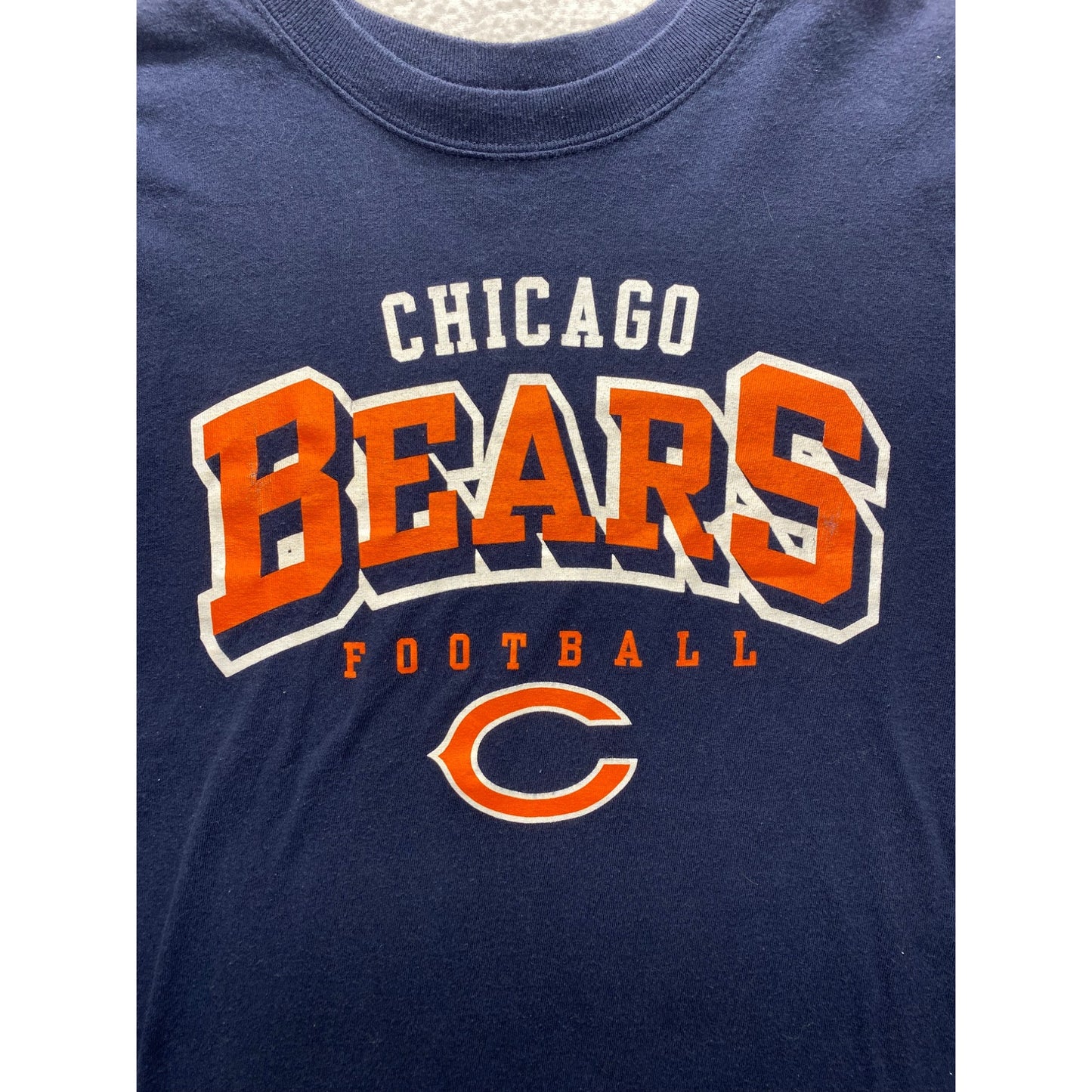 Chicago Bears Youth Large NFL Team Apparel Long Sleeve Navy T-Shirt #7309