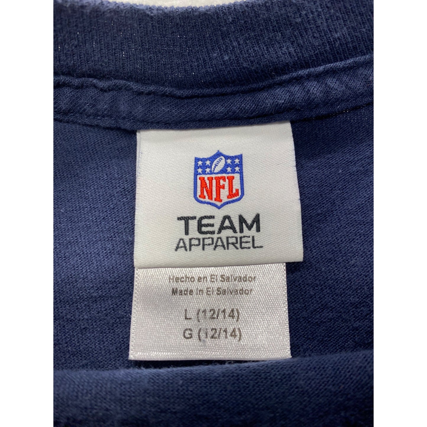 Chicago Bears Youth Large NFL Team Apparel Long Sleeve Navy T-Shirt #7309