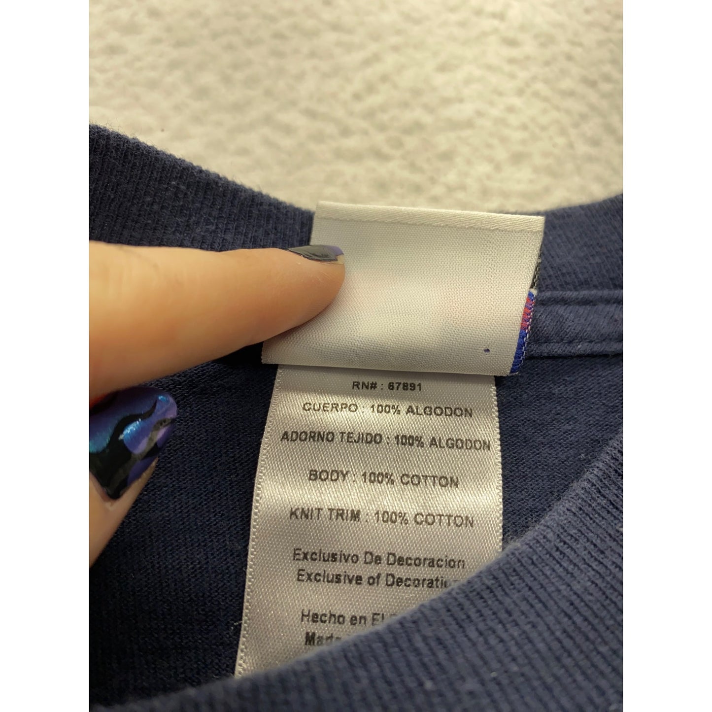 Chicago Bears Youth Large NFL Team Apparel Long Sleeve Navy T-Shirt #7309