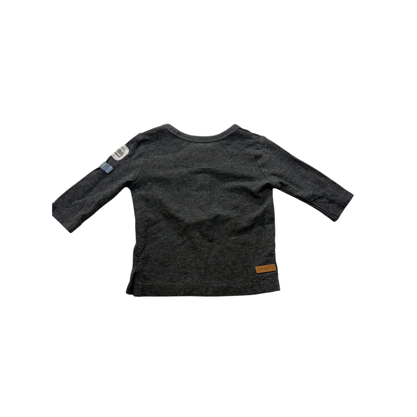 Robeez Baby Long Sleeve Henley Top With Pocket & Fun Patches #7534