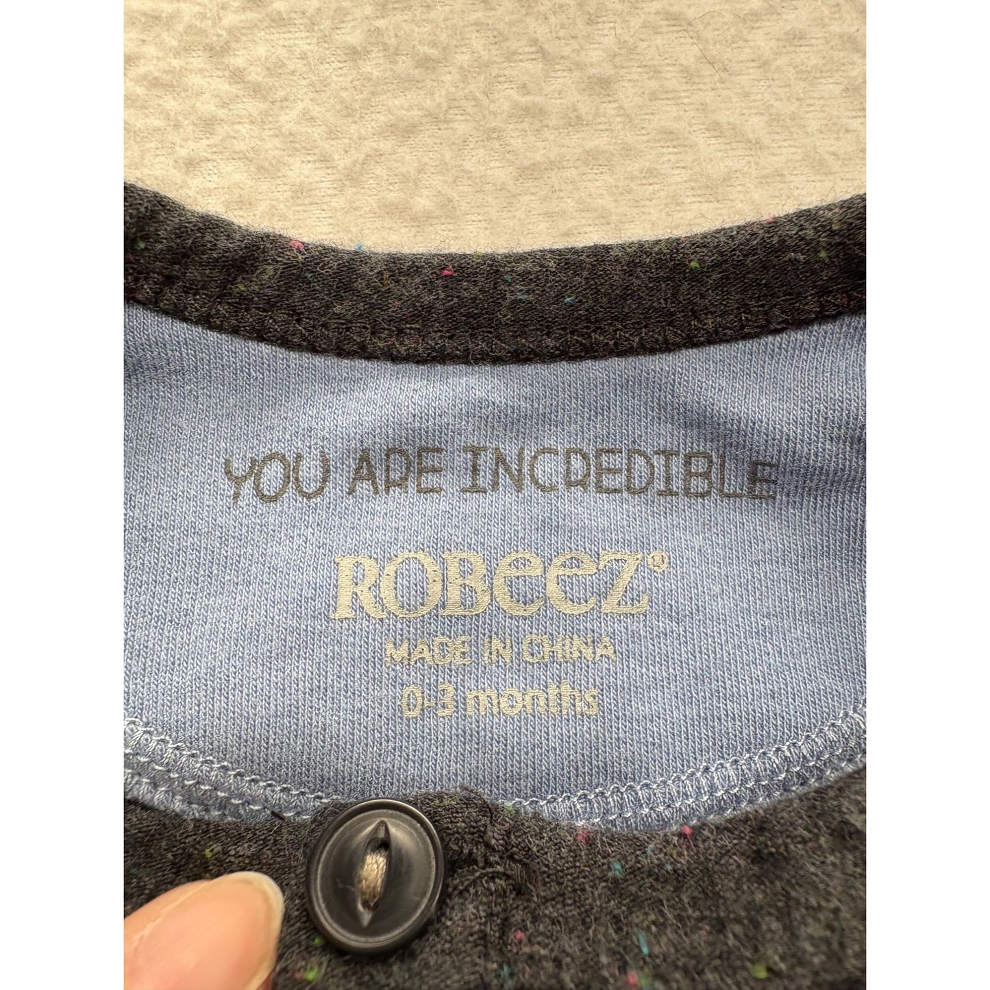 Robeez Baby Long Sleeve Henley Top With Pocket & Fun Patches #7534