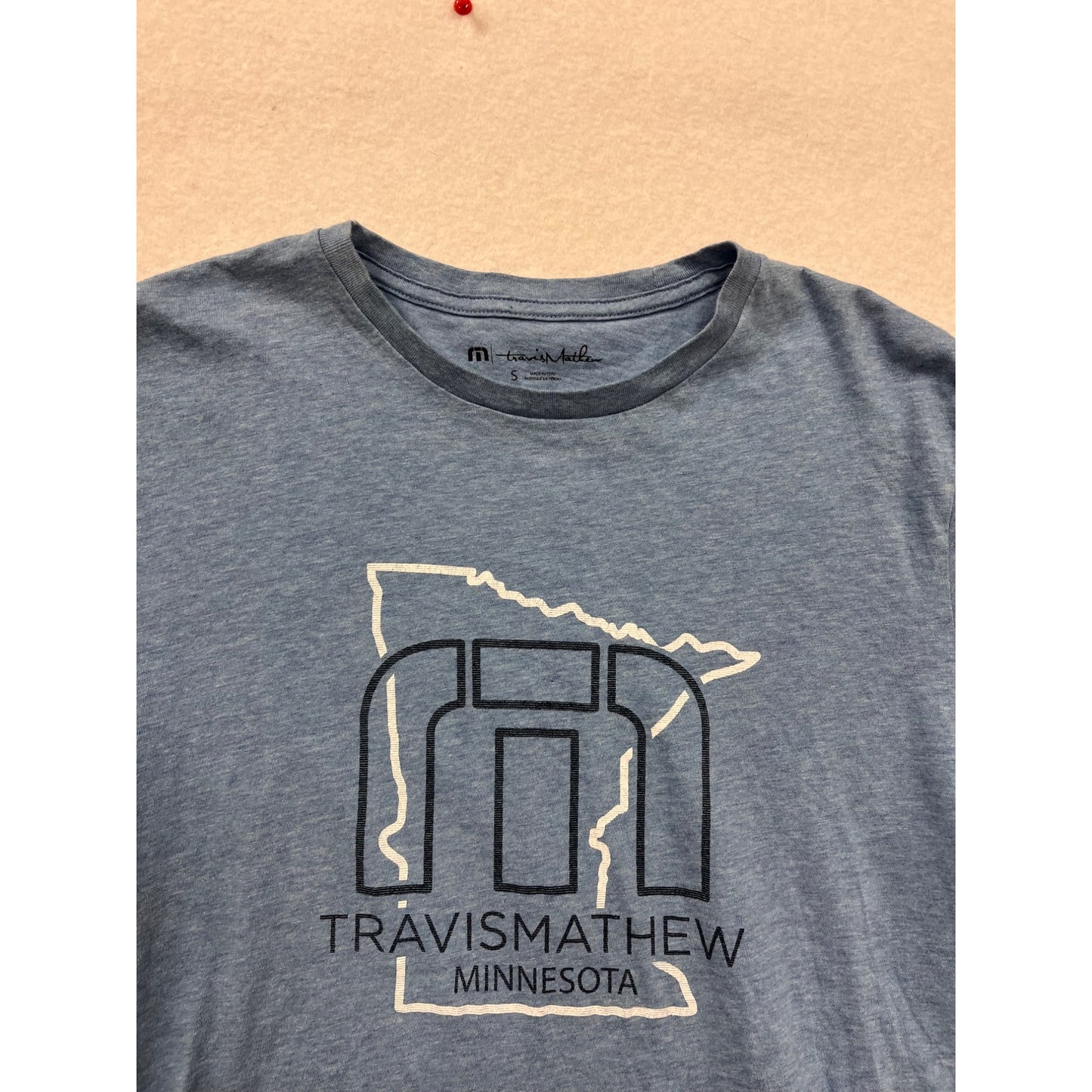 Men’s Small TravisMathew Minnesota T-Shirt Blue #6347