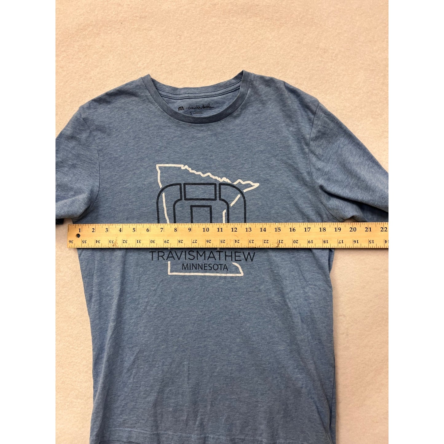 Men’s Small TravisMathew Minnesota T-Shirt Blue #6347