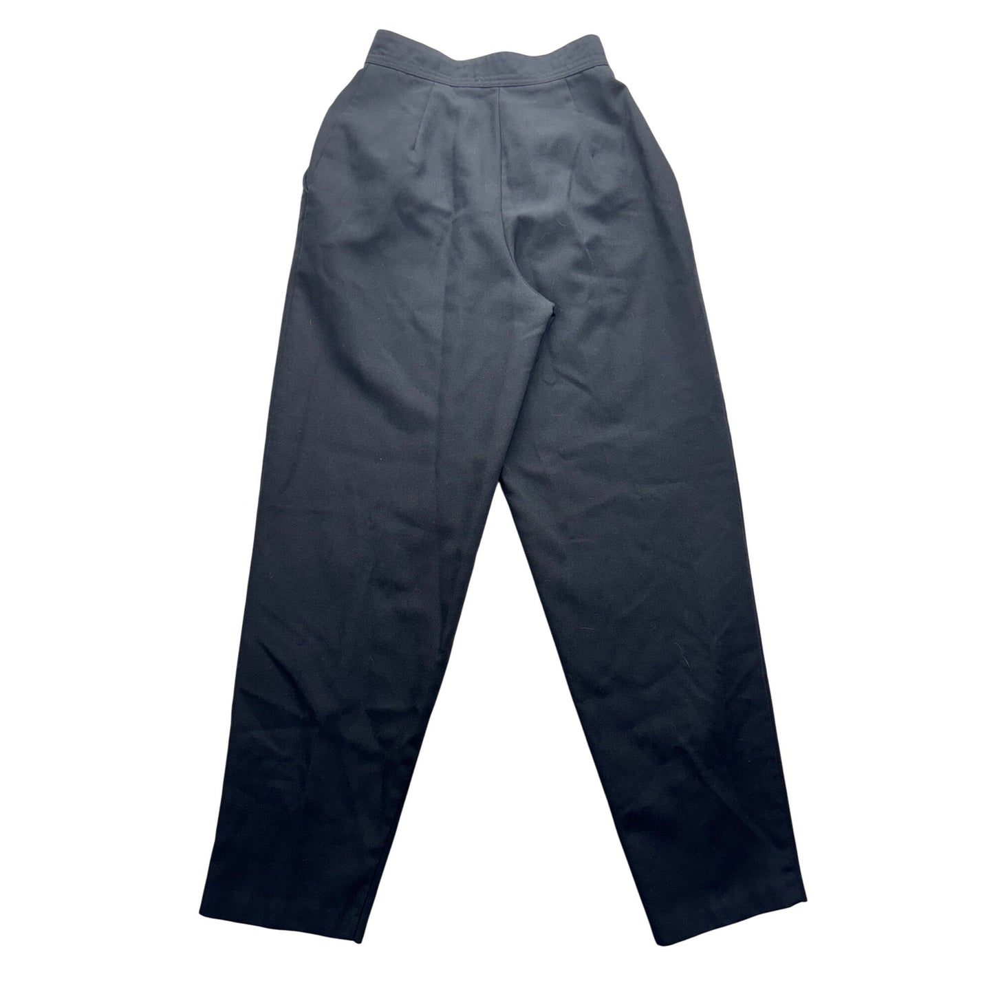 VTG Christy Girl New York Navy Pleated High-Waist Pants #9186
