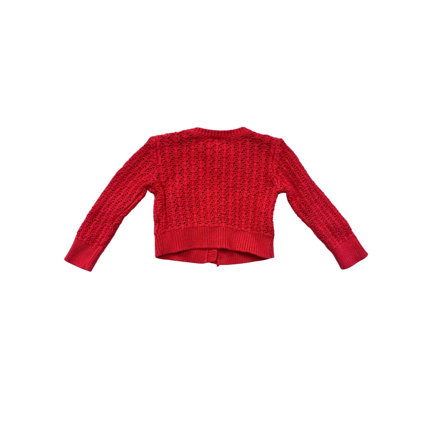 BabyGap Toddler Red Knit Cardigan 12-18 Months 100% Cotton #6301