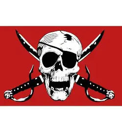 Crimson Pirate Flag #52