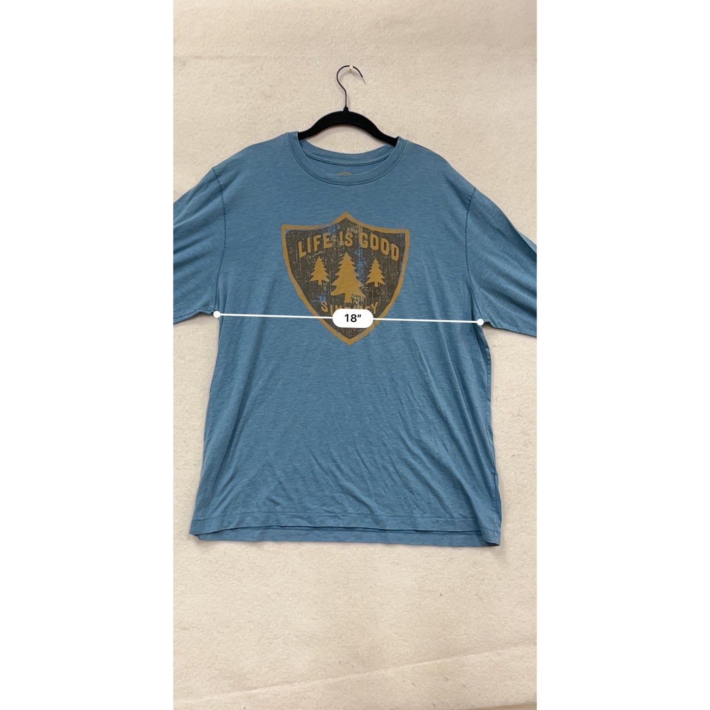 Life Is Good Blue Long Sleeve T-Shirt Size XL #359A