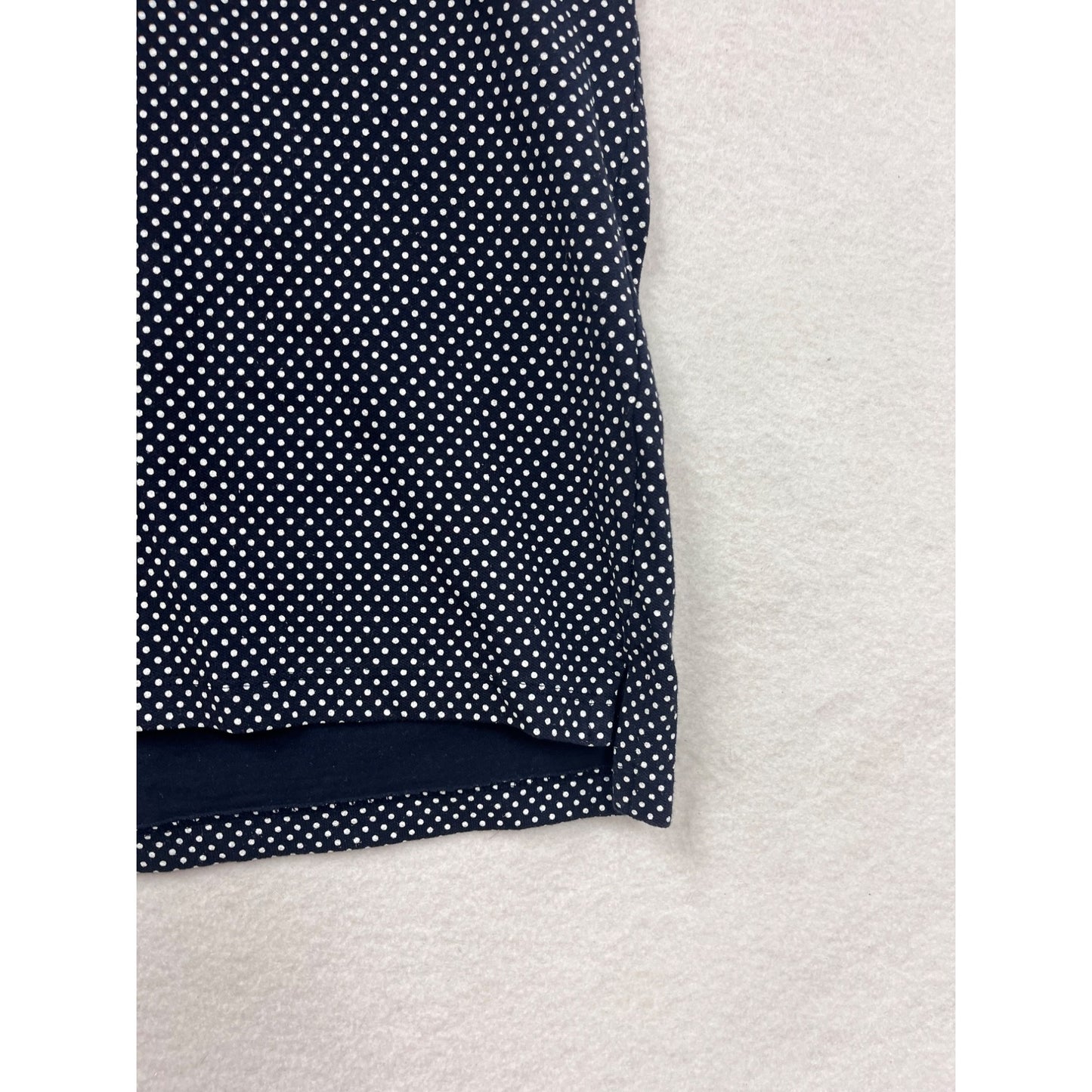 Tommy Hilfiger Womens Navy Polka Dot Sleeveless Zip Polo Vest #6818