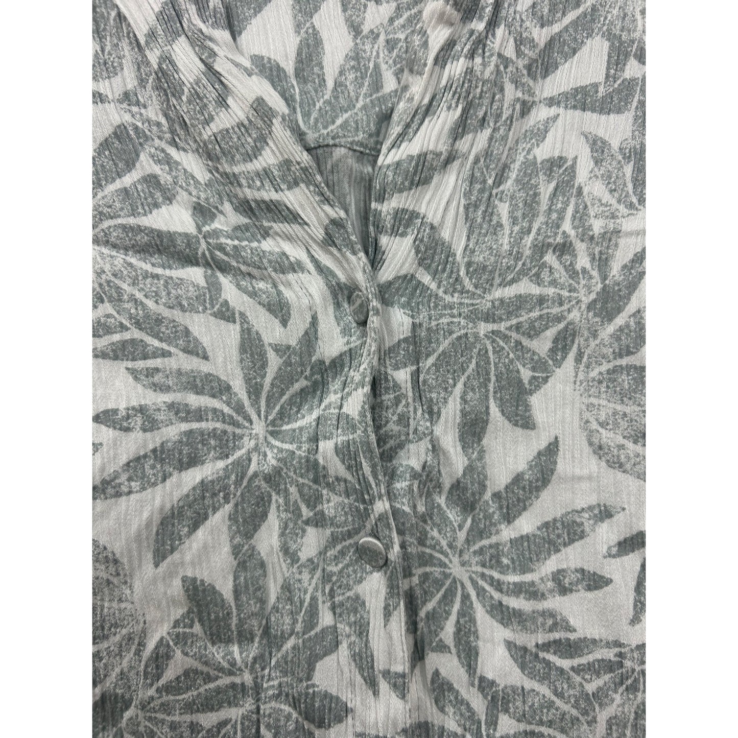 Amuse Womens Sleeveless Button-Front Dress With Leaf Print #6986
