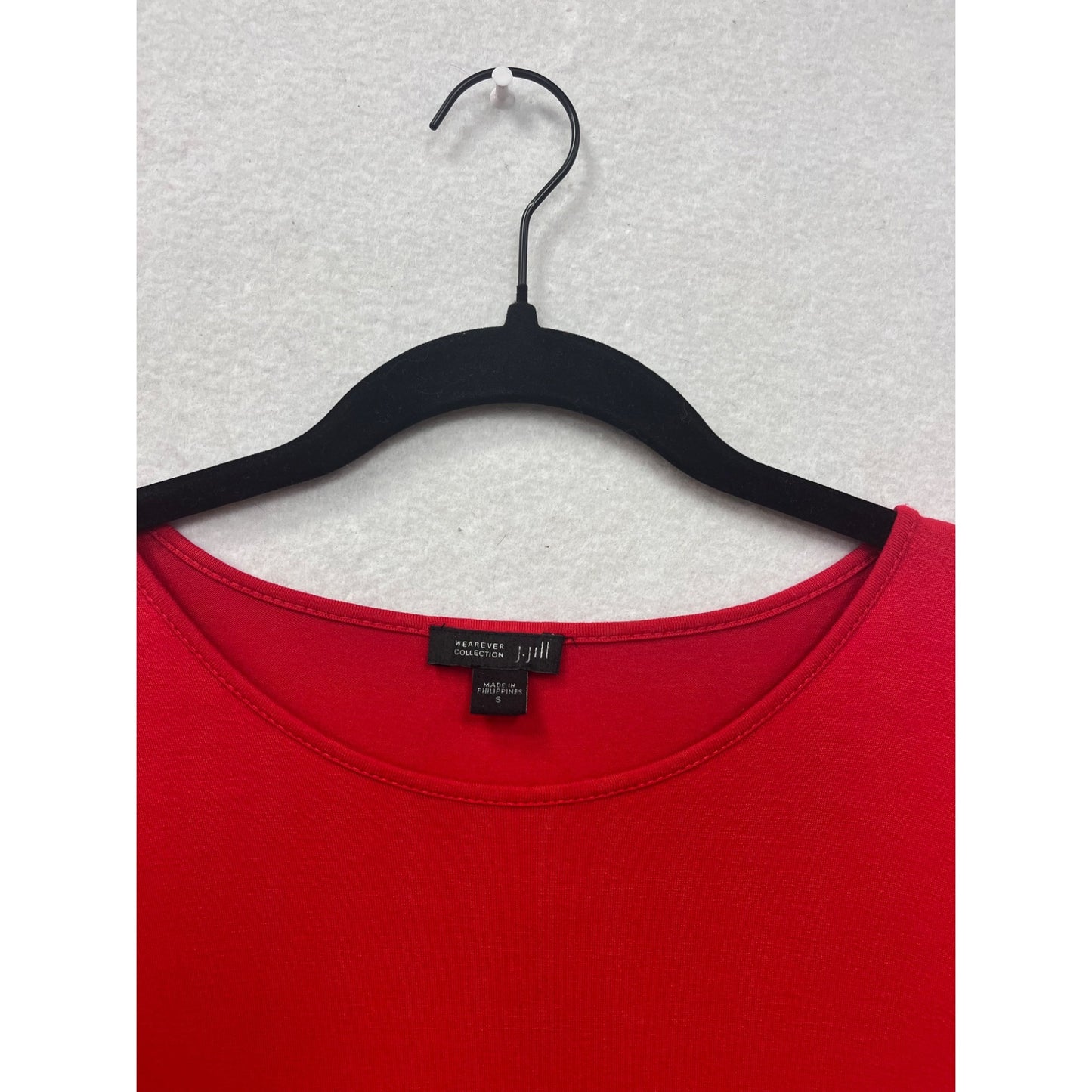 J.Jill Womens Red Short Sleeve Tunic Top Small #8187