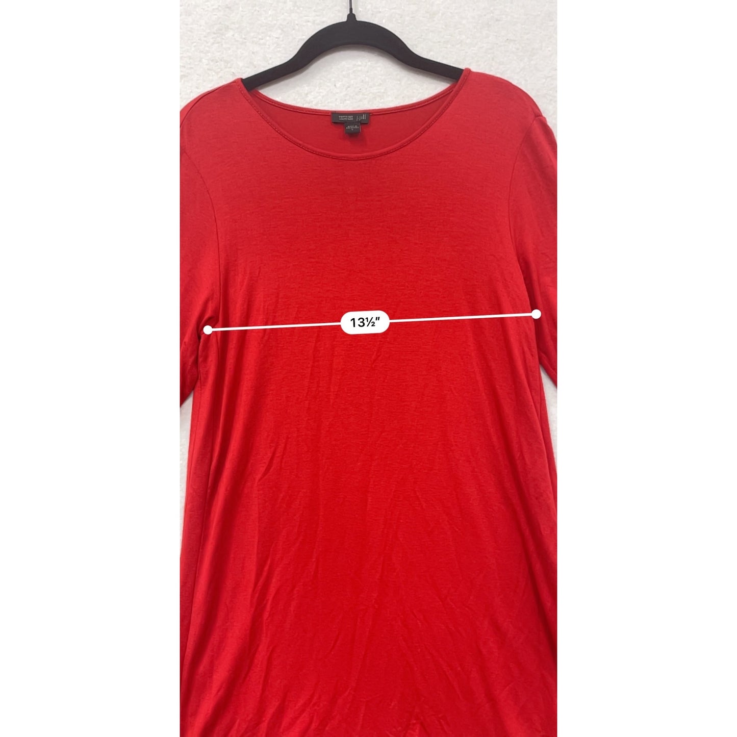 J.Jill Womens Red Short Sleeve Tunic Top Small #8187