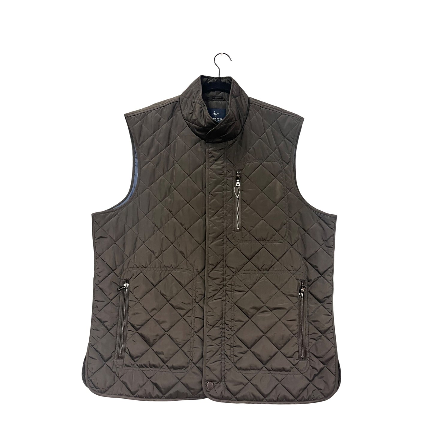 Mens Tailorbyrd Quilted Vest XXL Brown With Pockets Lightweight #6741