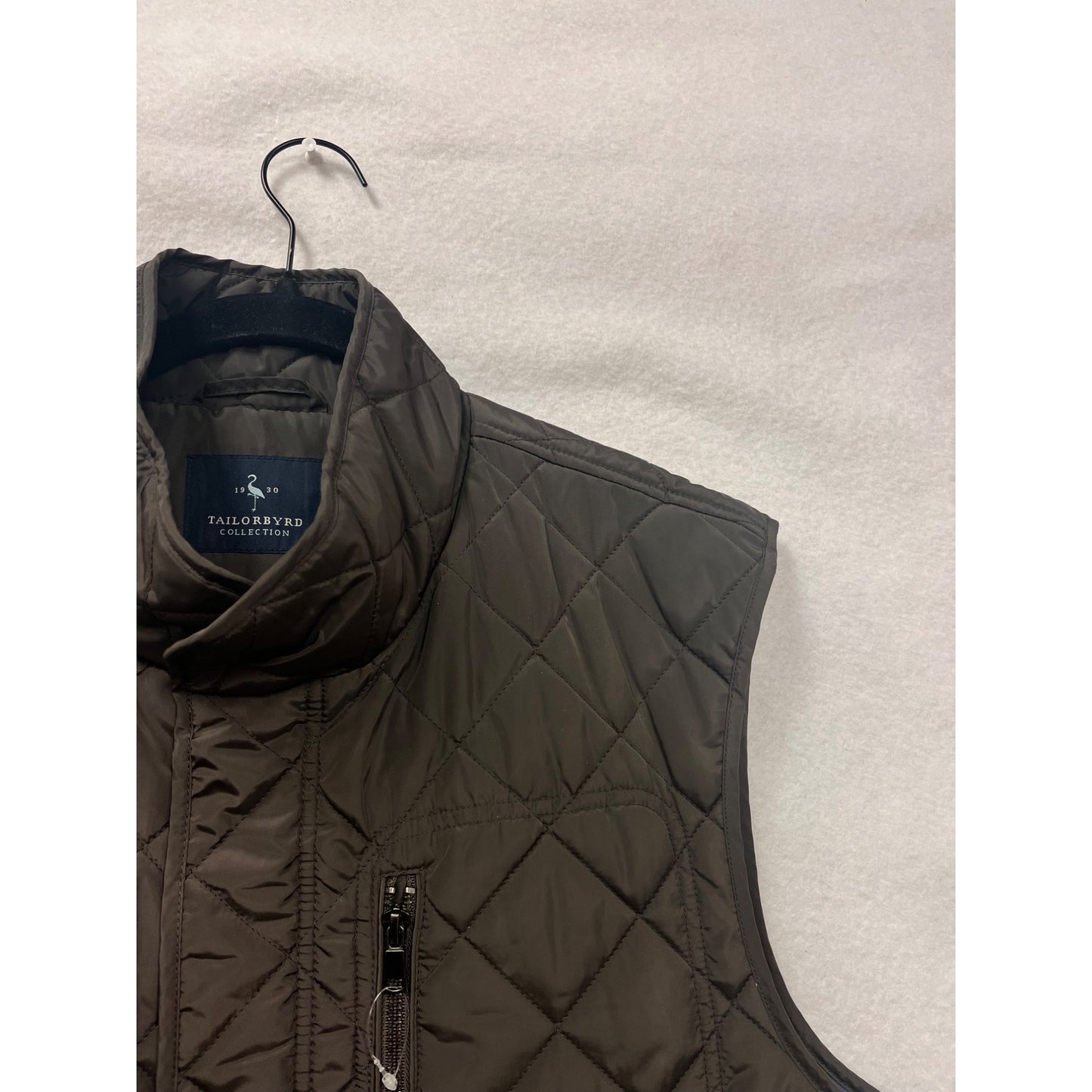 Mens Tailorbyrd Quilted Vest XXL Brown With Pockets Lightweight #6741