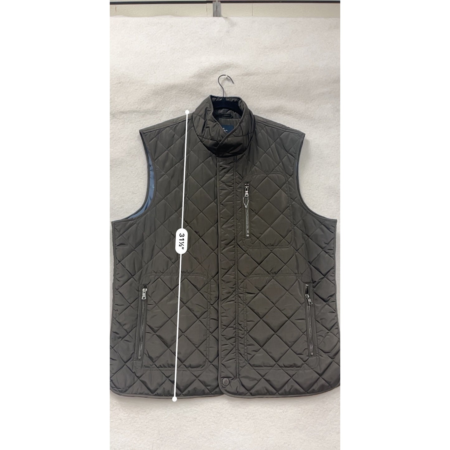 Mens Tailorbyrd Quilted Vest XXL Brown With Pockets Lightweight #6741