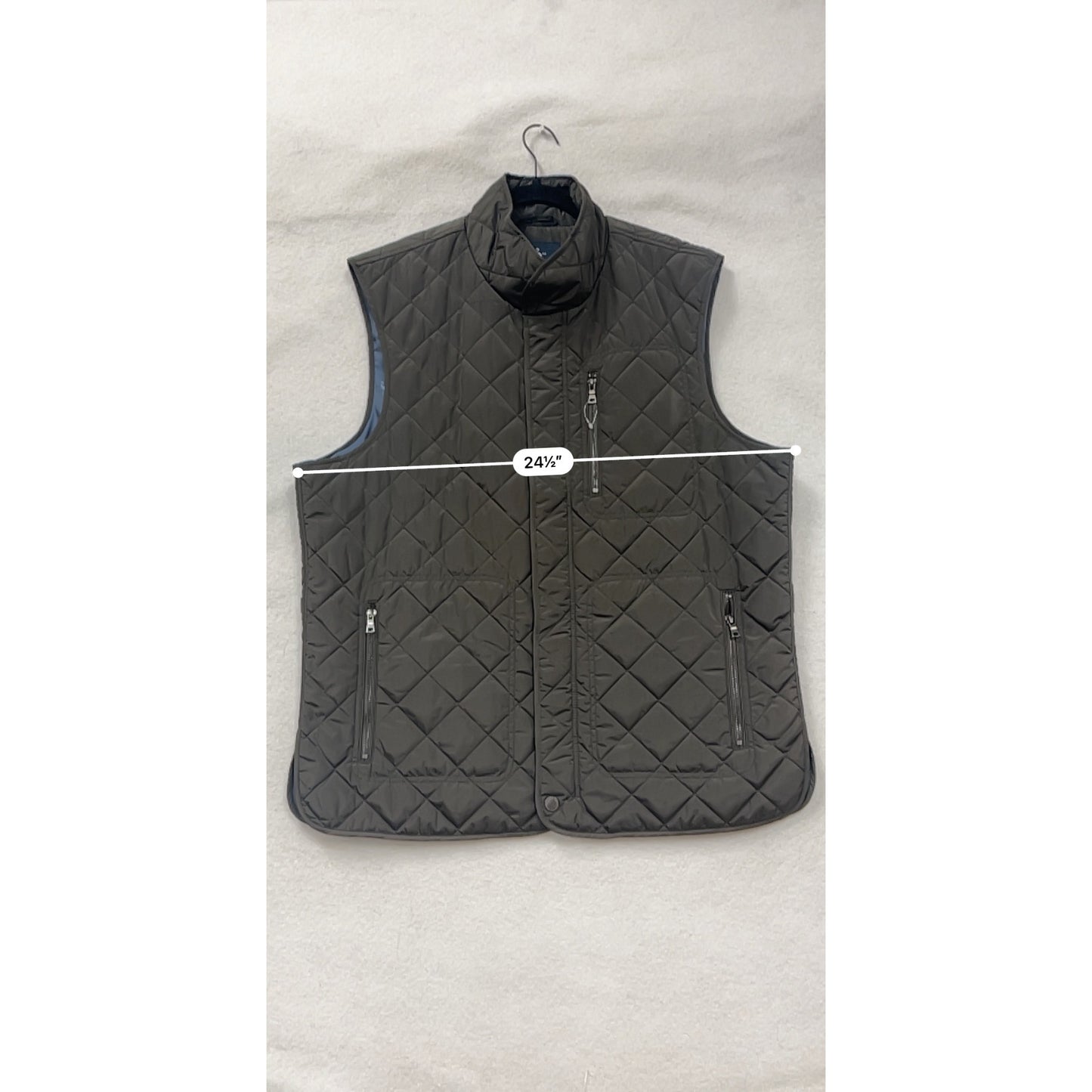 Mens Tailorbyrd Quilted Vest XXL Brown With Pockets Lightweight #6741
