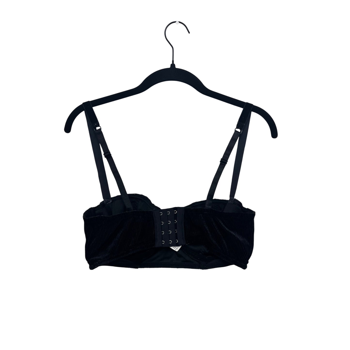 Adore Me Womens Black Corduroy Bra 32DD #8168