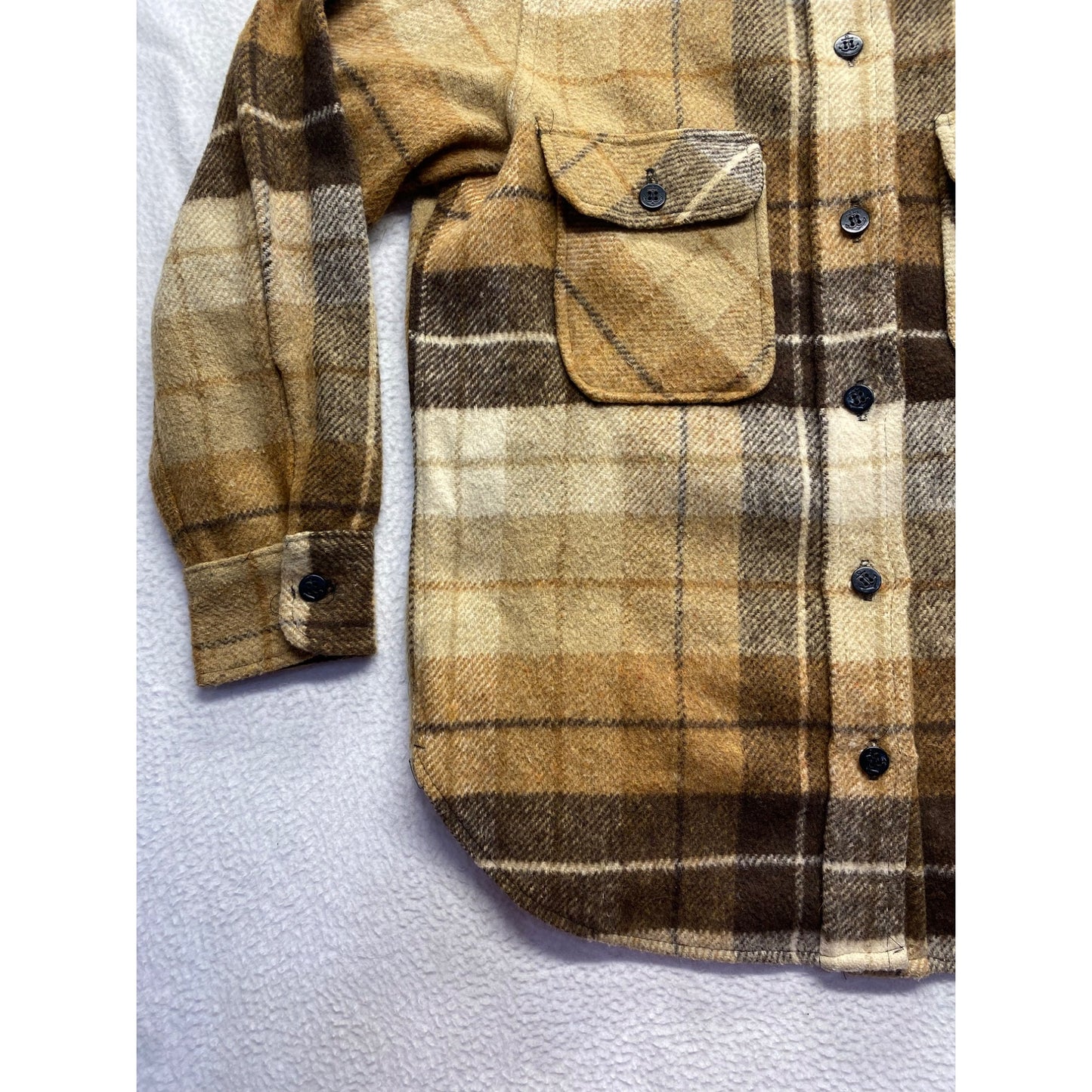 Vintage JCPenney Womens Medium Plaid Flannel Jacket #7203