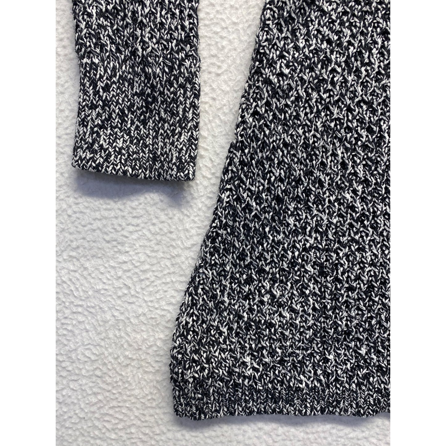 Black & White Knit Turtleneck Sweater Dress By Bass #7216