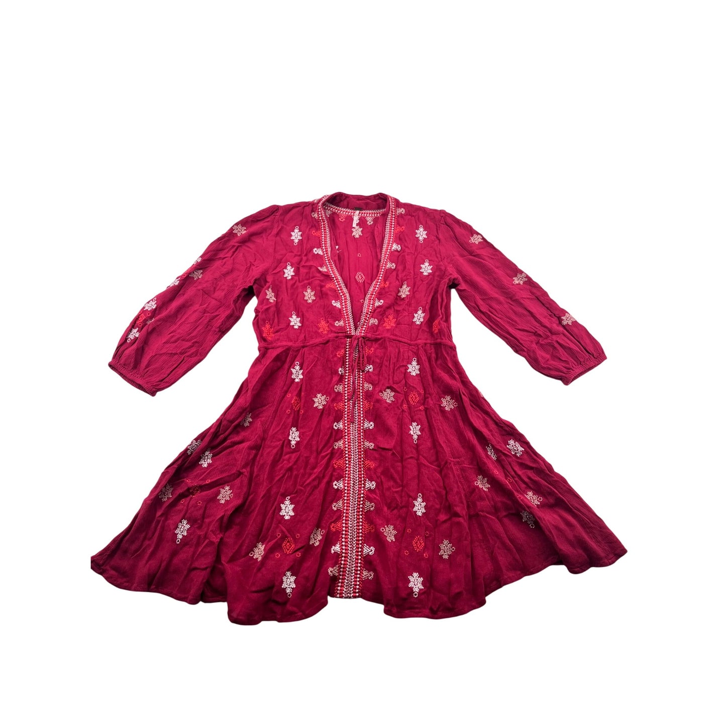 Free People Womens Boho Embroidered Dress #6222