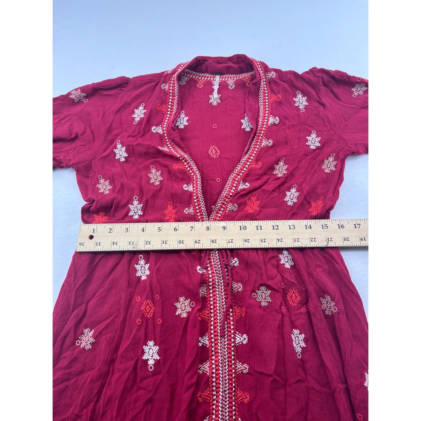 Free People Womens Boho Embroidered Dress #6222