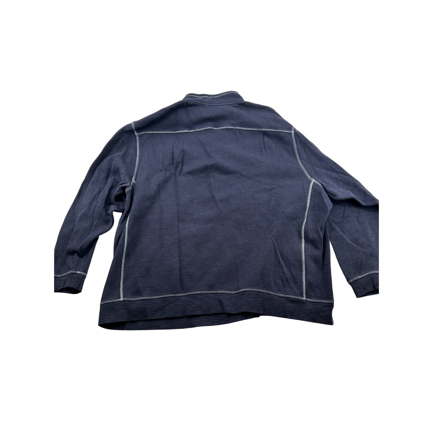 Tommy Bahama 3XL Navy 1/4 Zip Pullover Sweatshirt With Green Marlin Logo #6443