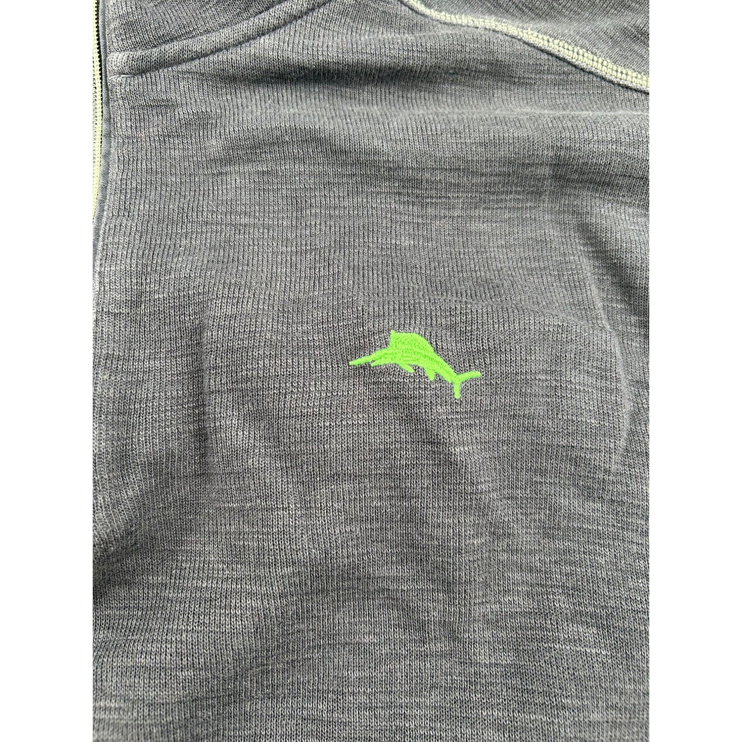 Tommy Bahama 3XL Navy 1/4 Zip Pullover Sweatshirt With Green Marlin Logo #6443