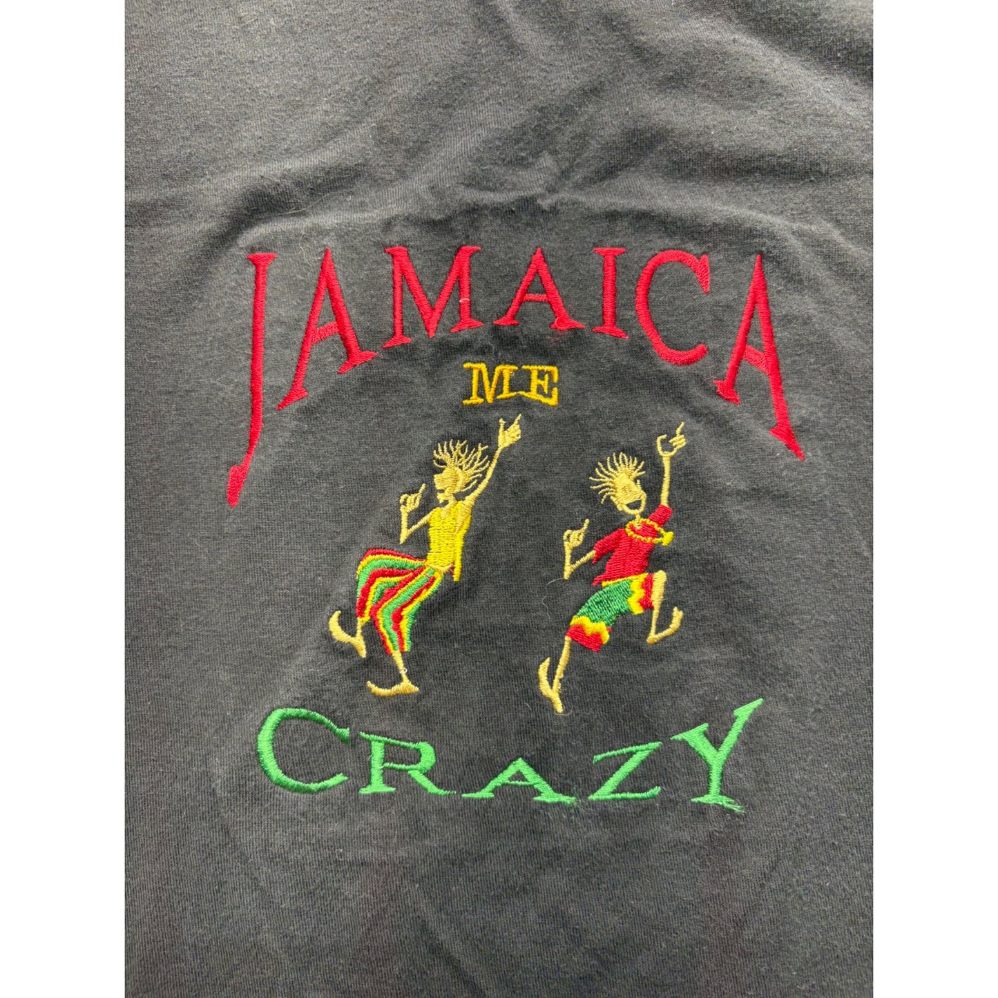 Jamaica Me Crazy Black Tank Top X-Large #7578
