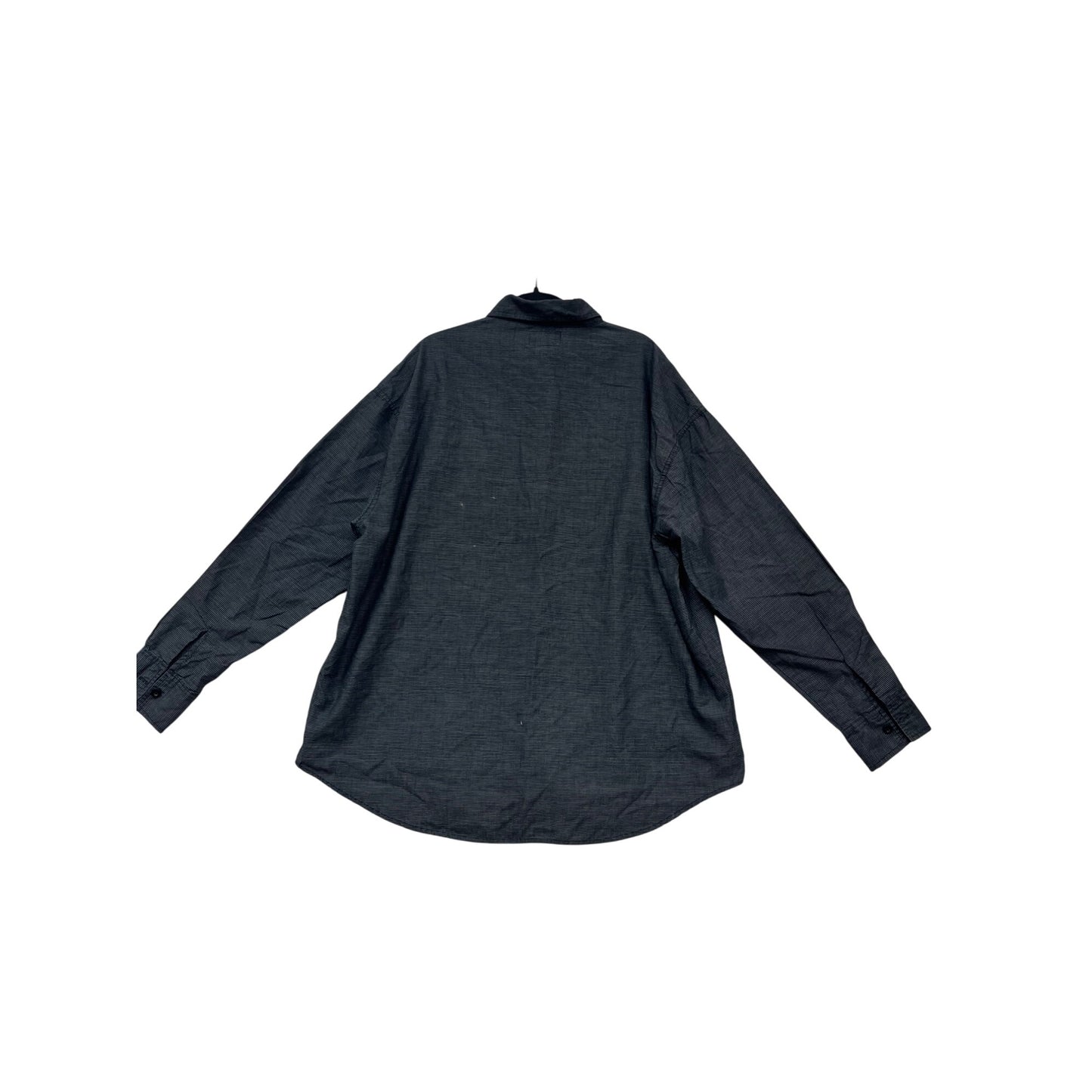 Ecko Unltd. 3XB Grey Striped Long Sleeve Button-Up Shirt #854A