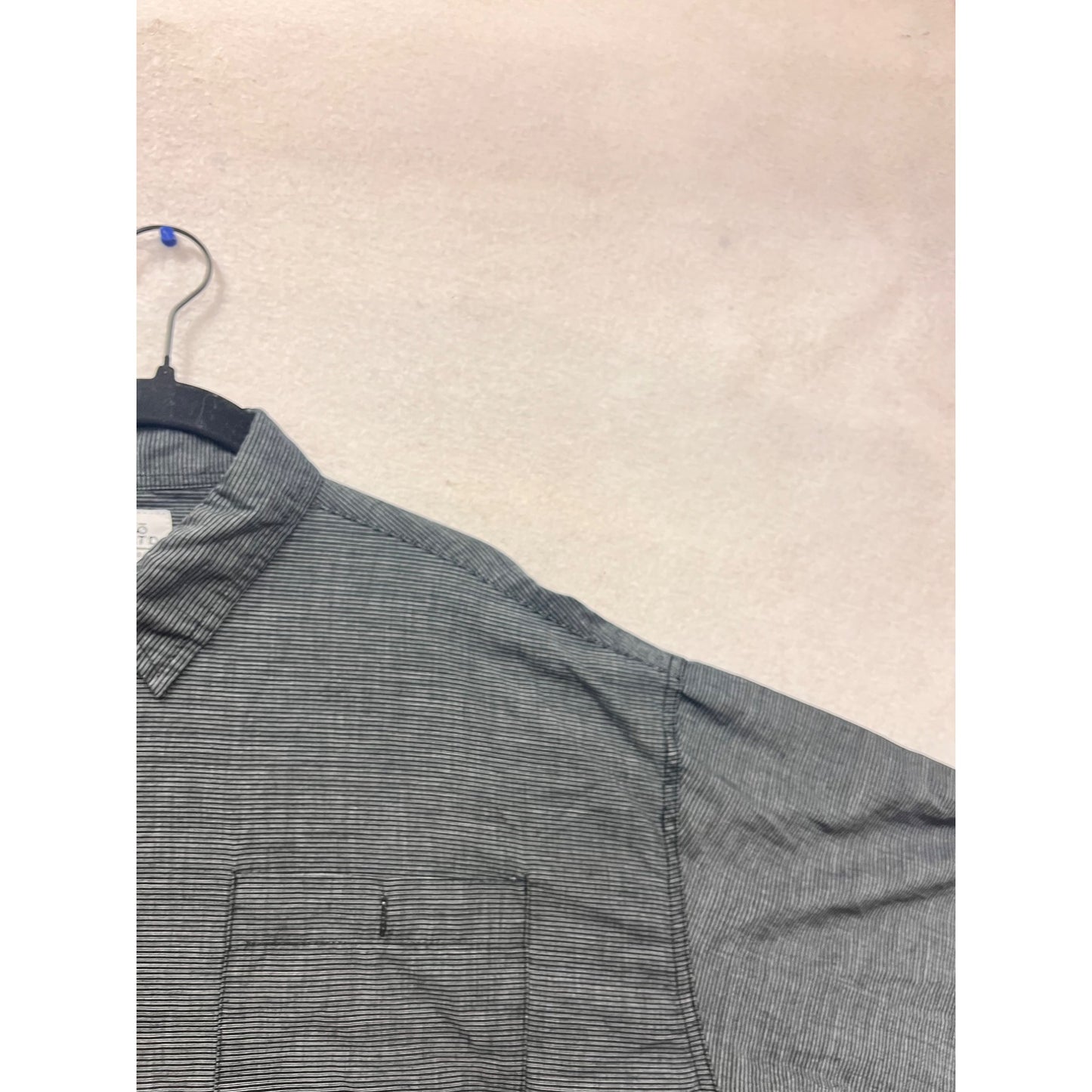 Ecko Unltd. 3XB Grey Striped Long Sleeve Button-Up Shirt #854A