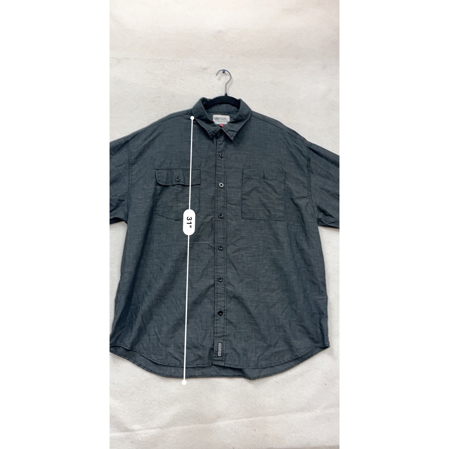 Ecko Unltd. 3XB Grey Striped Long Sleeve Button-Up Shirt #854A