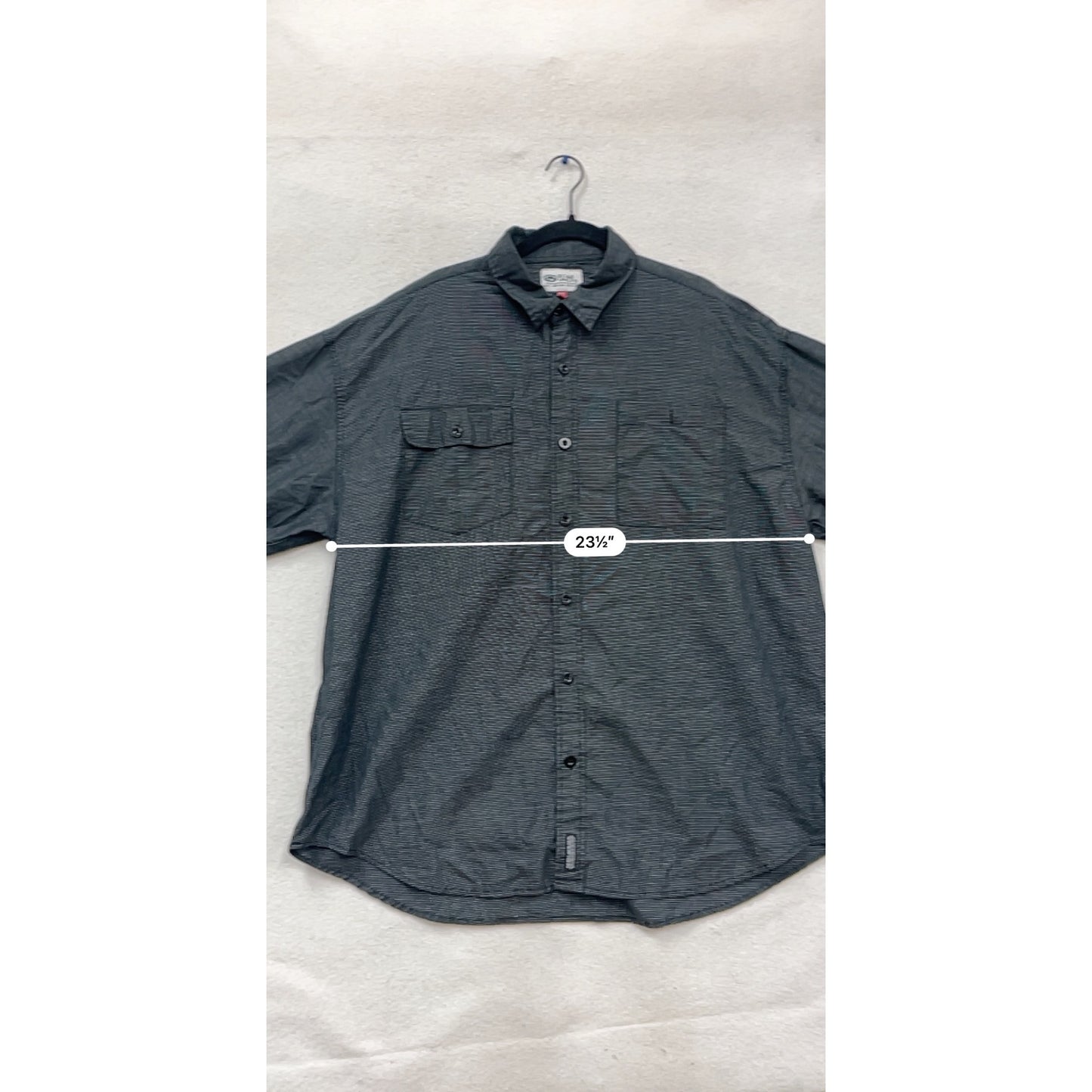 Ecko Unltd. 3XB Grey Striped Long Sleeve Button-Up Shirt #854A