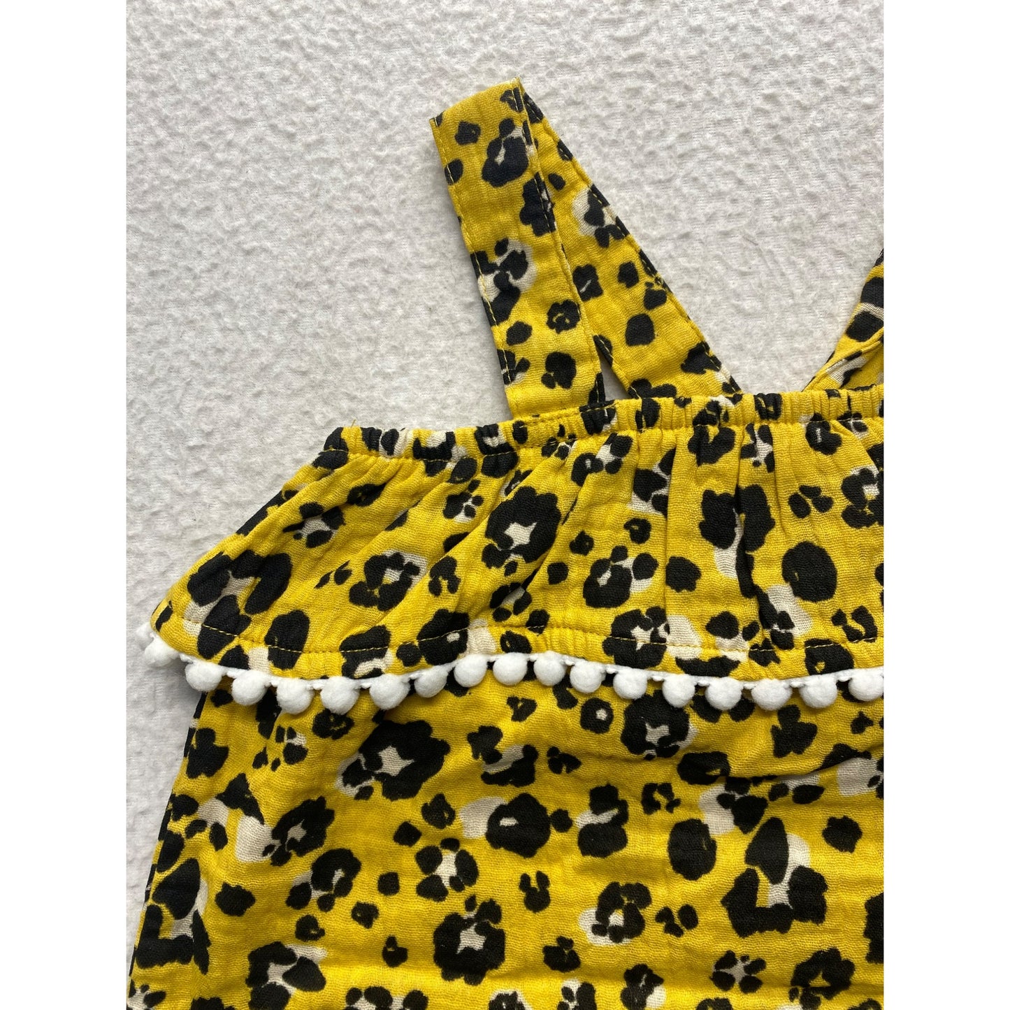 NWT Yellow Leopard Print Baby By Mud Pie #5888