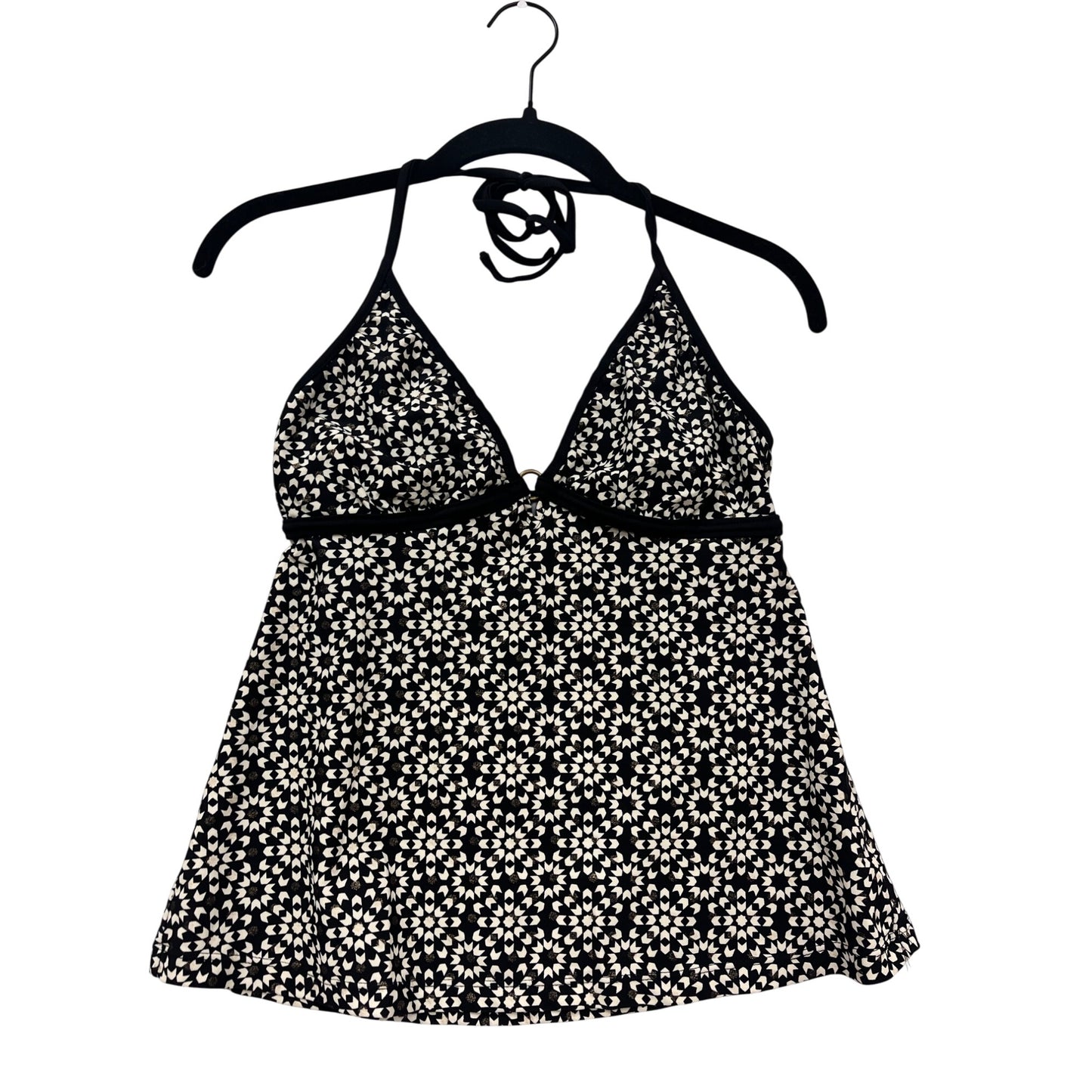 Converse One Star Black & White Halter Tankini Top #256A