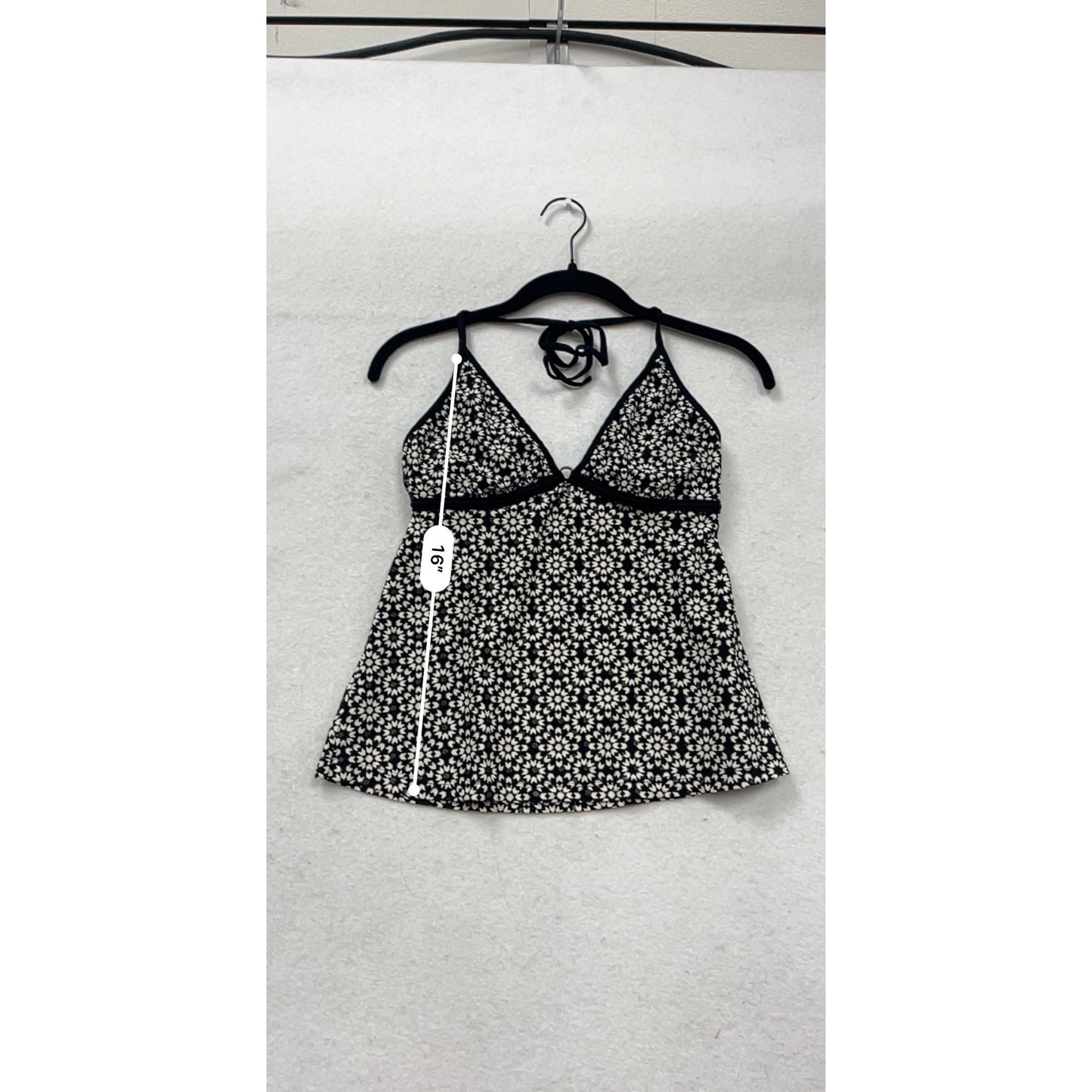 Converse One Star Black & White Halter Tankini Top #256A