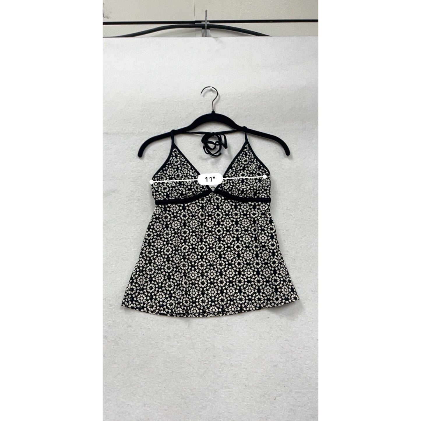 Converse One Star Black & White Halter Tankini Top #256A