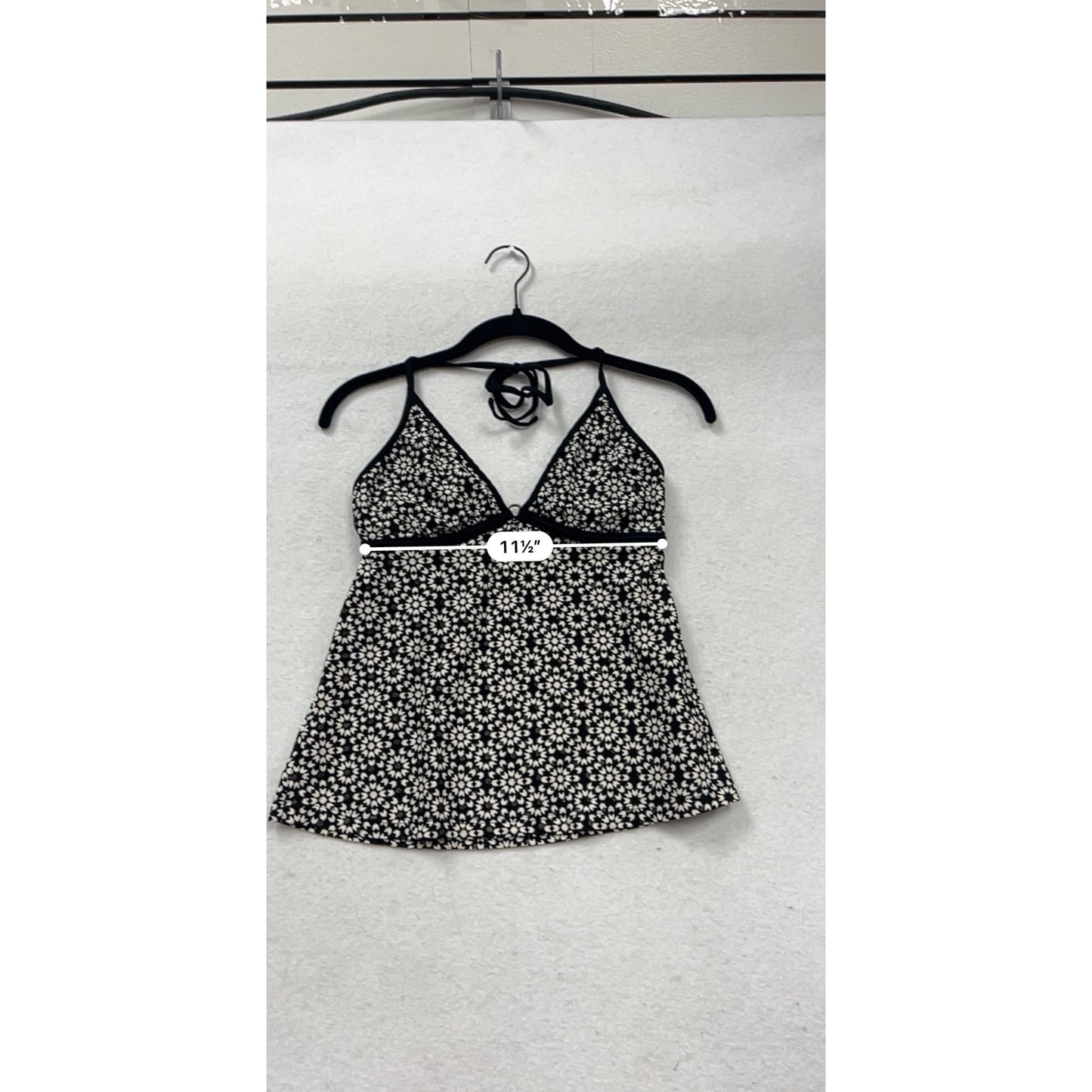 Converse One Star Black & White Halter Tankini Top #256A