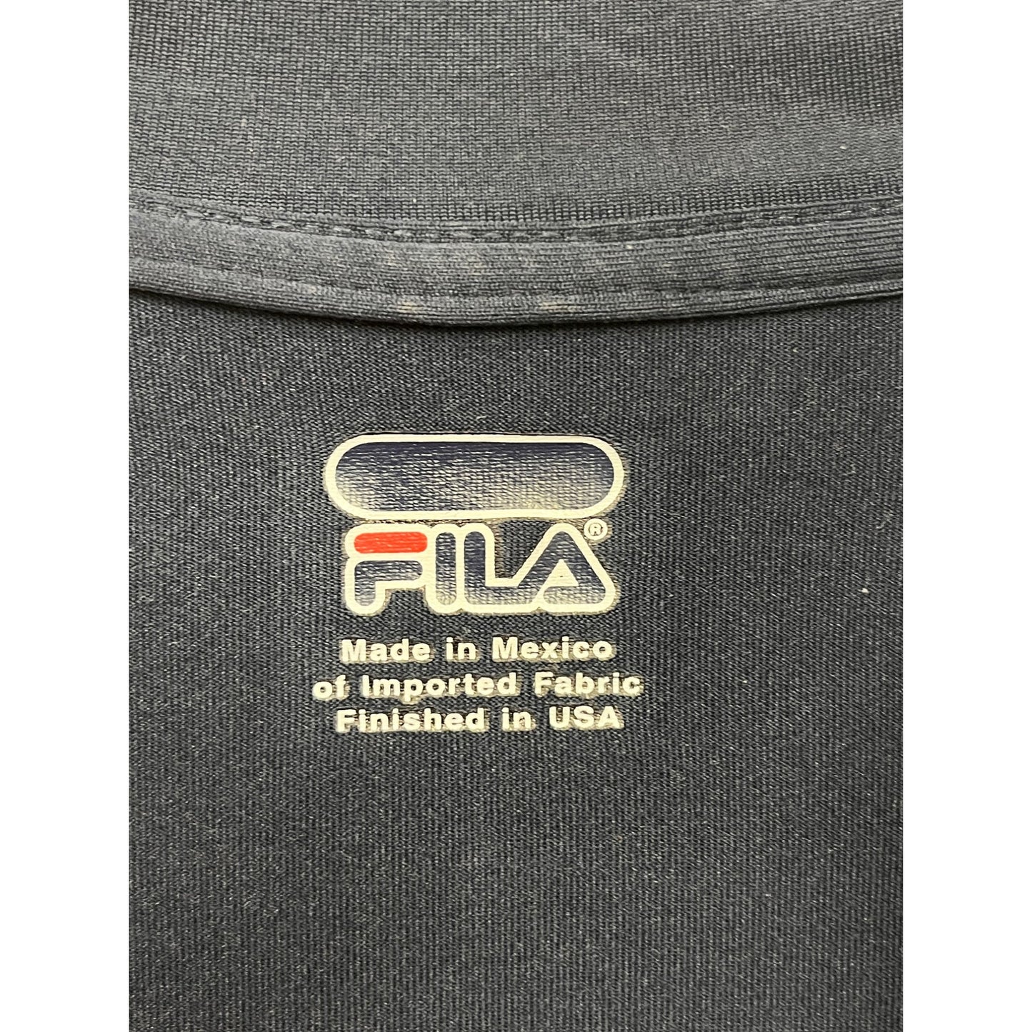 Fila Womens Navy Track Jacket W/ White & Light Blue Stripes #8209
