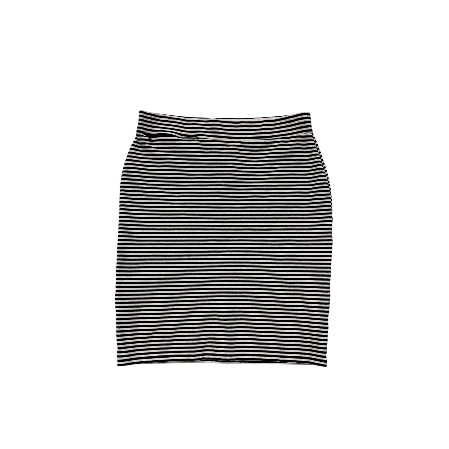 Toad & Co Womens Black & White Striped Stretch Skirt Small #6740