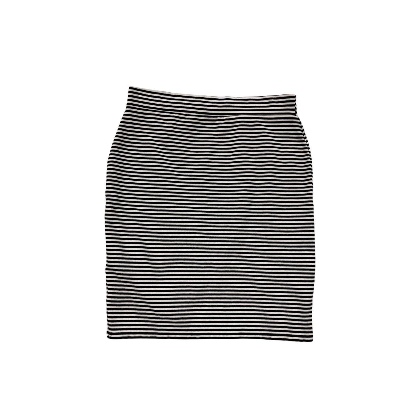 Toad & Co Womens Black & White Striped Stretch Skirt Small #6740