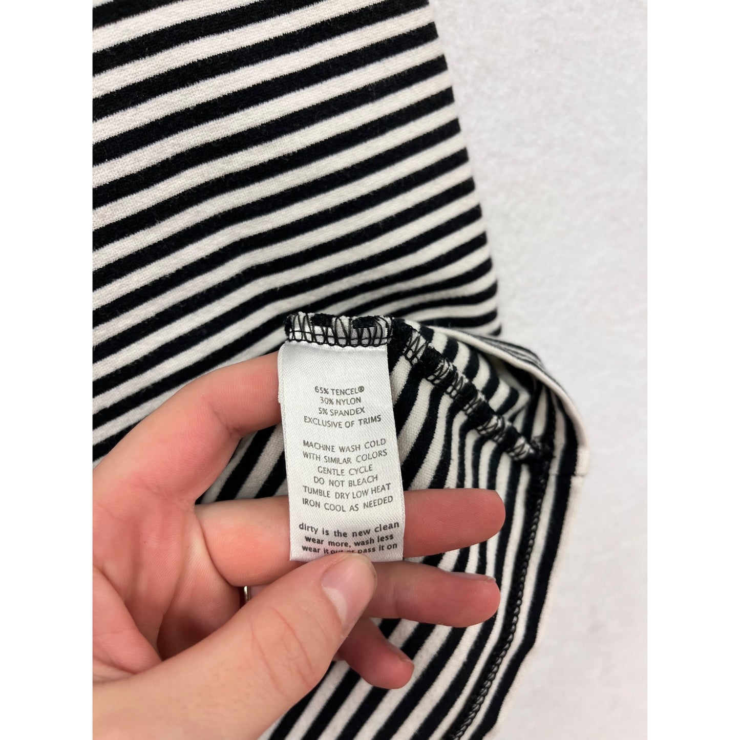 Toad & Co Womens Black & White Striped Stretch Skirt Small #6740