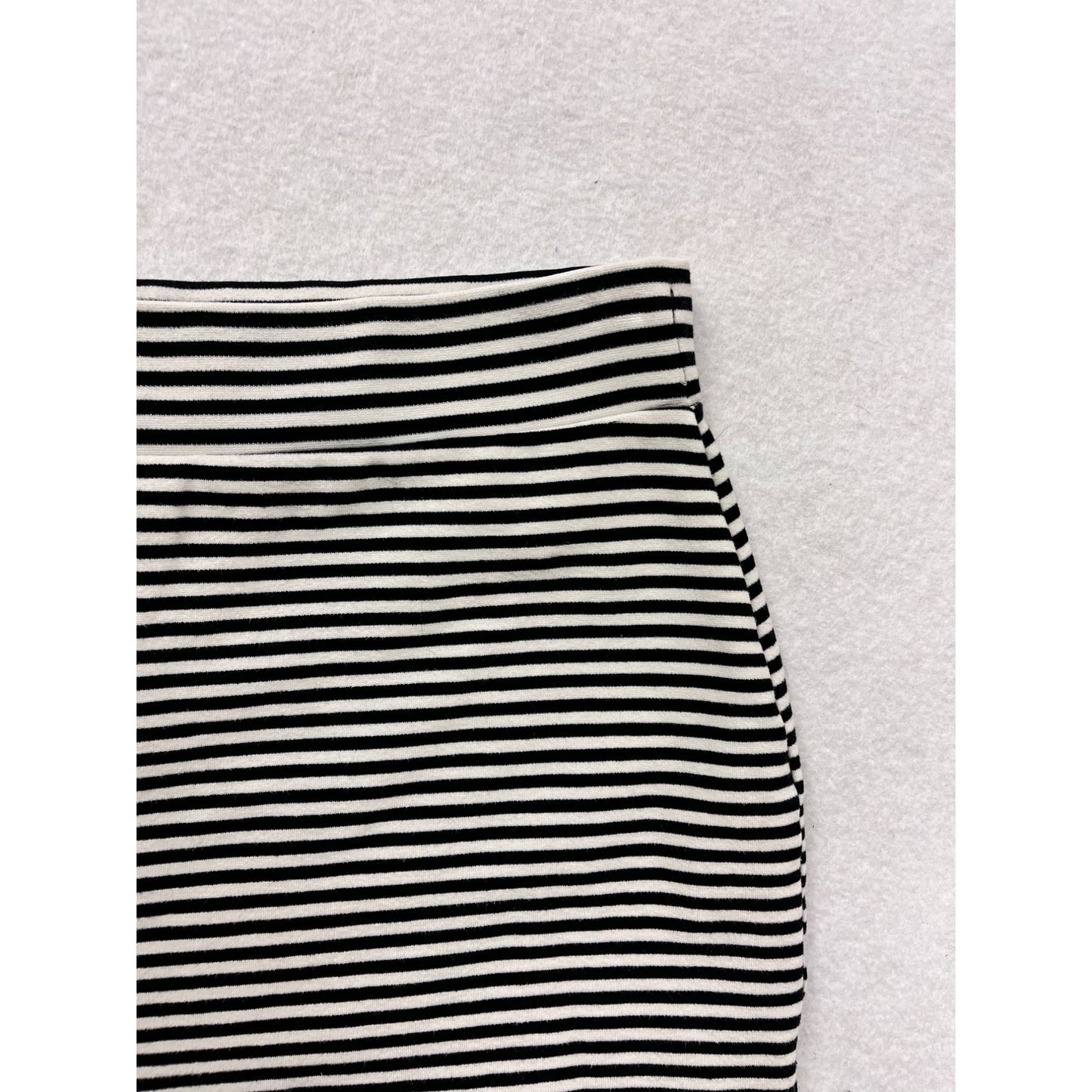 Toad & Co Womens Black & White Striped Stretch Skirt Small #6740