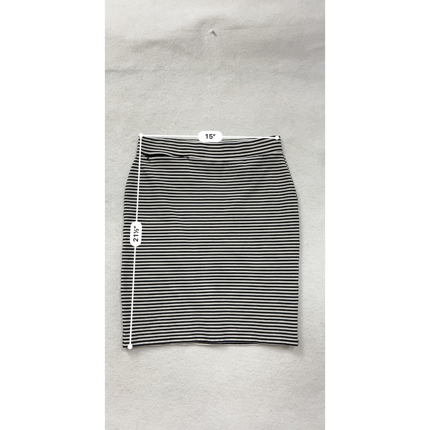Toad & Co Womens Black & White Striped Stretch Skirt Small #6740