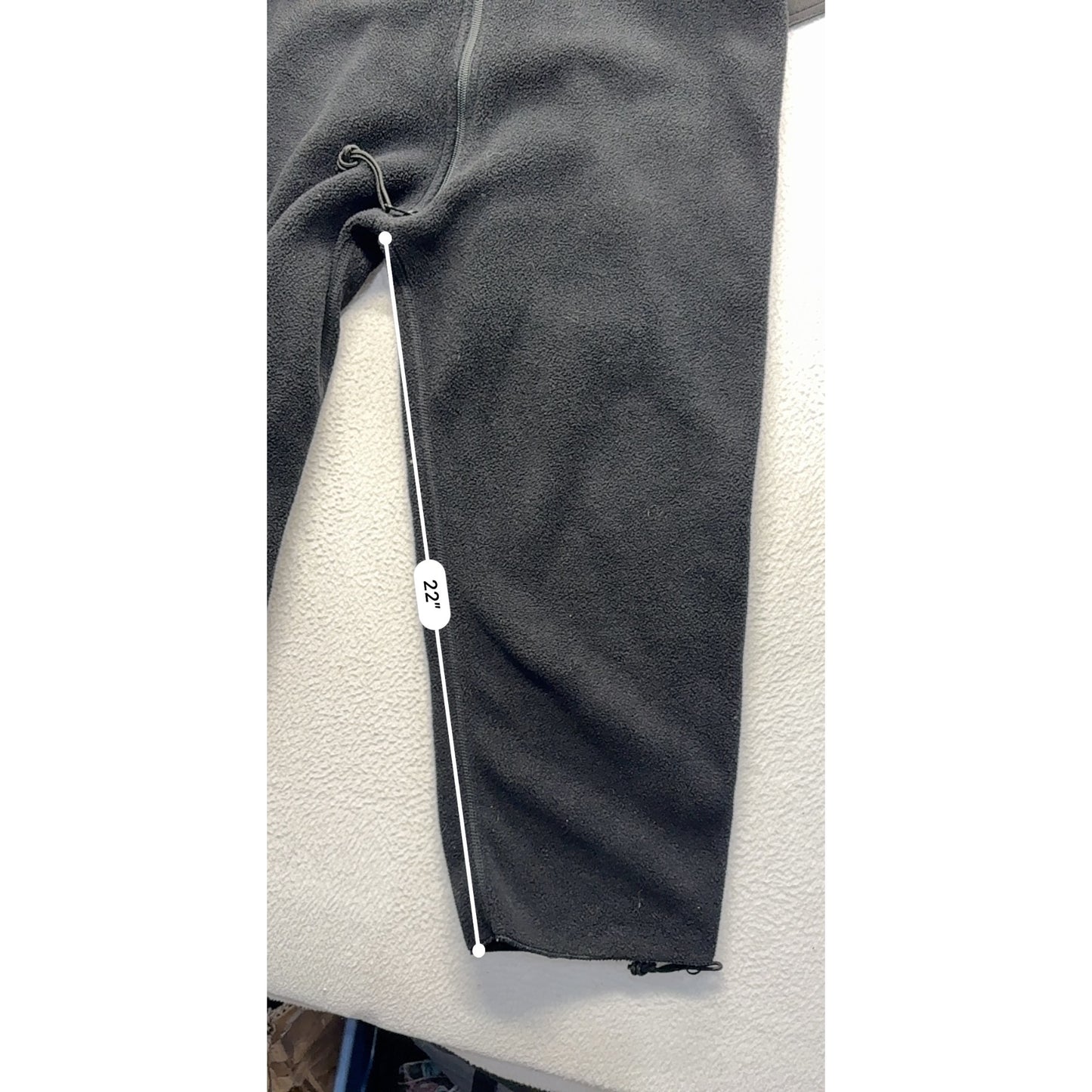 Vintage DSCP Black Fleece Bib Overalls With Adjustable Straps #7621